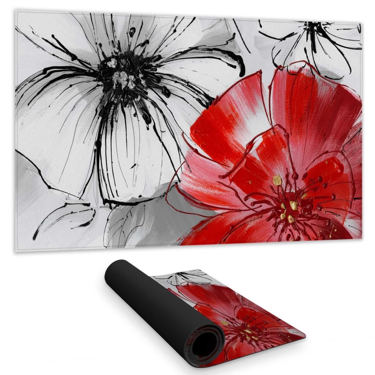 Begin Home Decor C1DM1424UFC5WF Tapete gamer floral 14x24 in