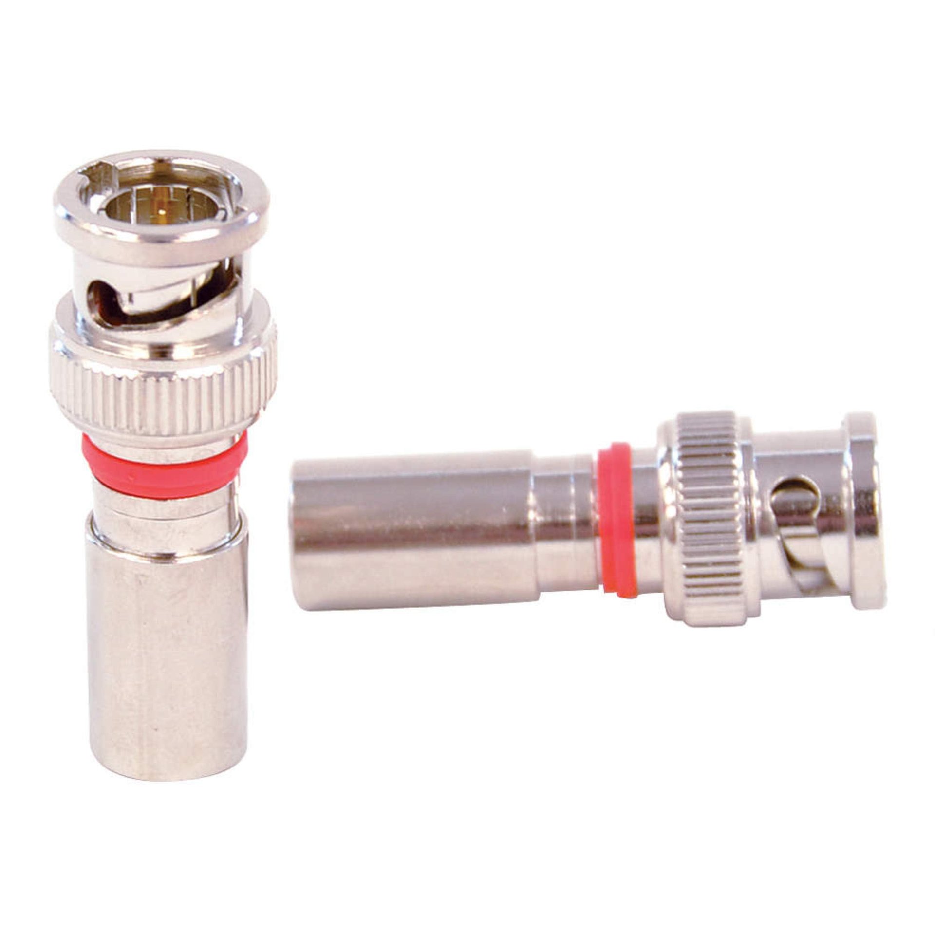 Acoplador coaxial BNC macho RG-6 (paquete x10)