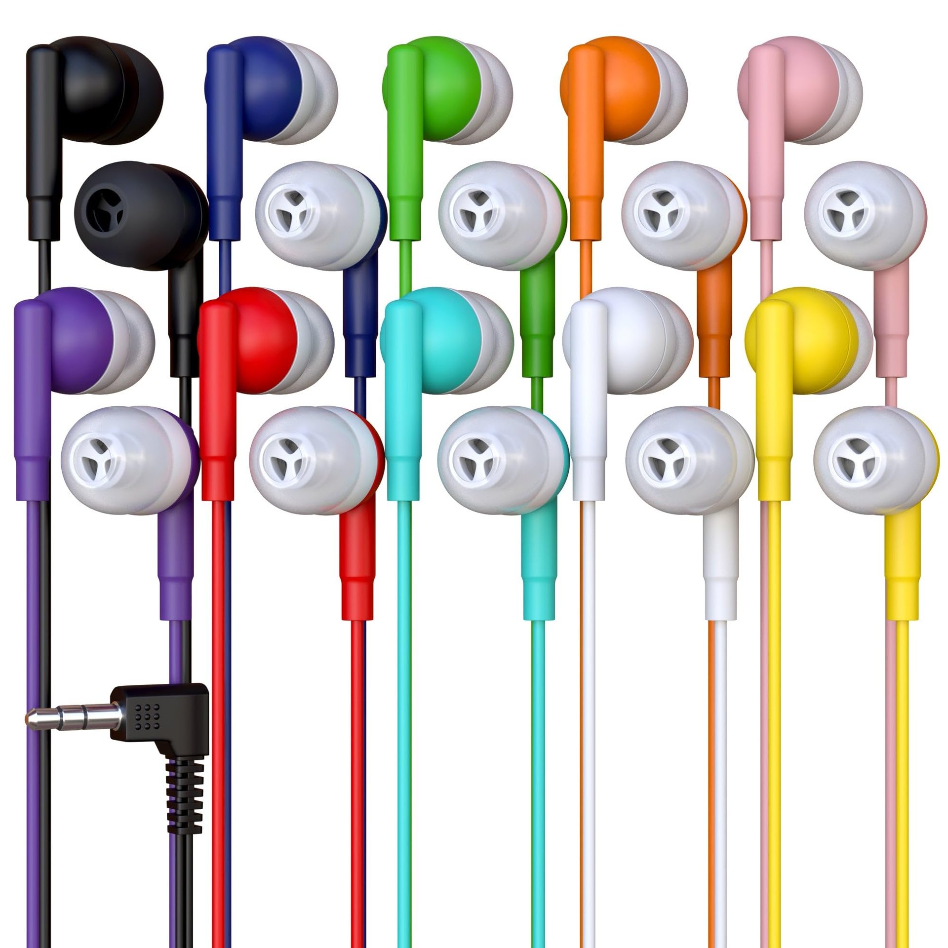 Auriculares con cable 30 pzas, jack 3.5 mm (mix)