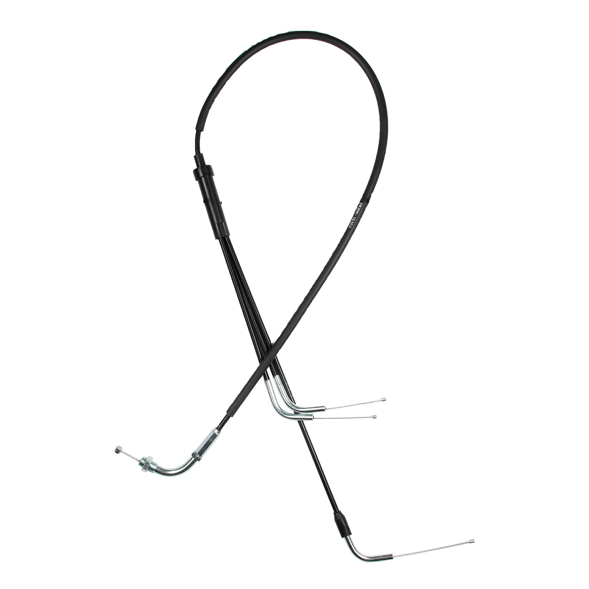 Juego de Cables de Acelerador para Motocicleta MOTOMASTER A y B (Abrir y Cerrar) Compatible con Suzuki GT 500 (1976-1979)/ 58300-15102