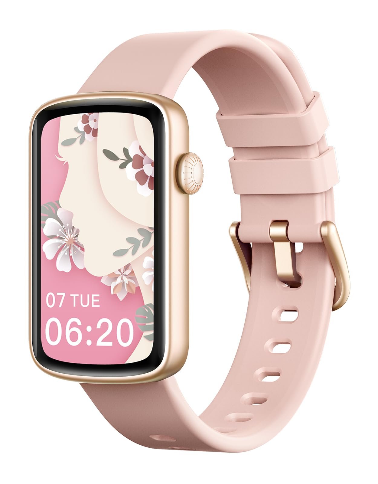 Relojes Deportivos para Mujeres SHANG WING, LYNN2 Rastreador de Fitness con Monitor de Ritmo Cardíaco, Saturación de Oxígeno en Sangre/Rastreador de Sueño Podómetro, Reloj Rastreador Delgado para Teléfonos iOS/Android Impermeable (Rosa)