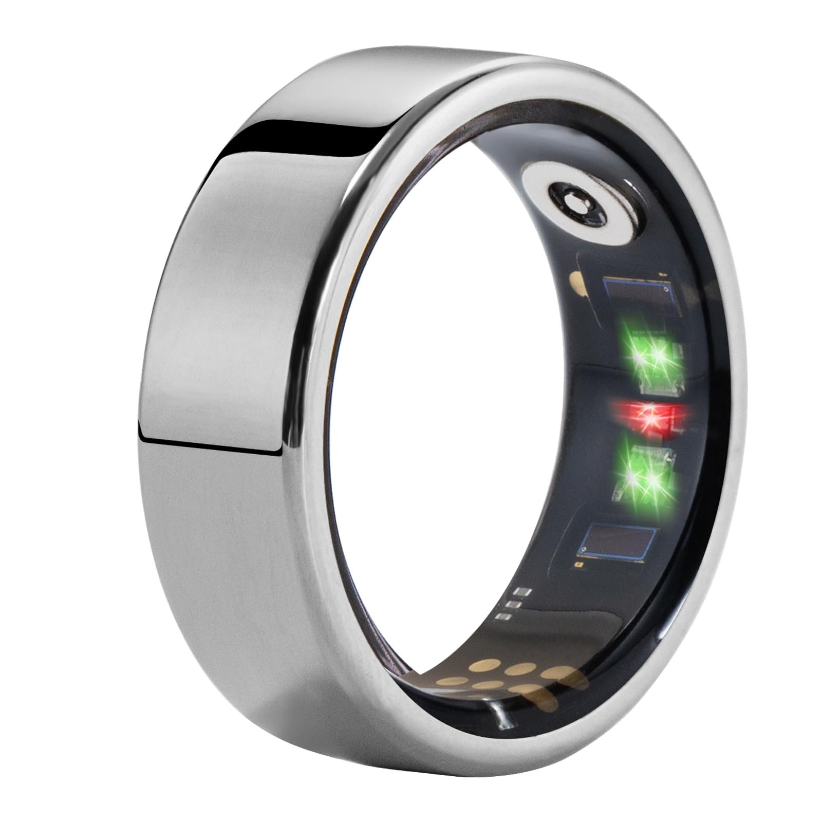 AMOVAN Smart Ring Health Tracker, Rastreador de salud anillo inteligente, rastreador de sueño, frecuencia cardíaca y oxígeno en sangre, resistente al agua, anillo rastreador de fitness Bluetooth
