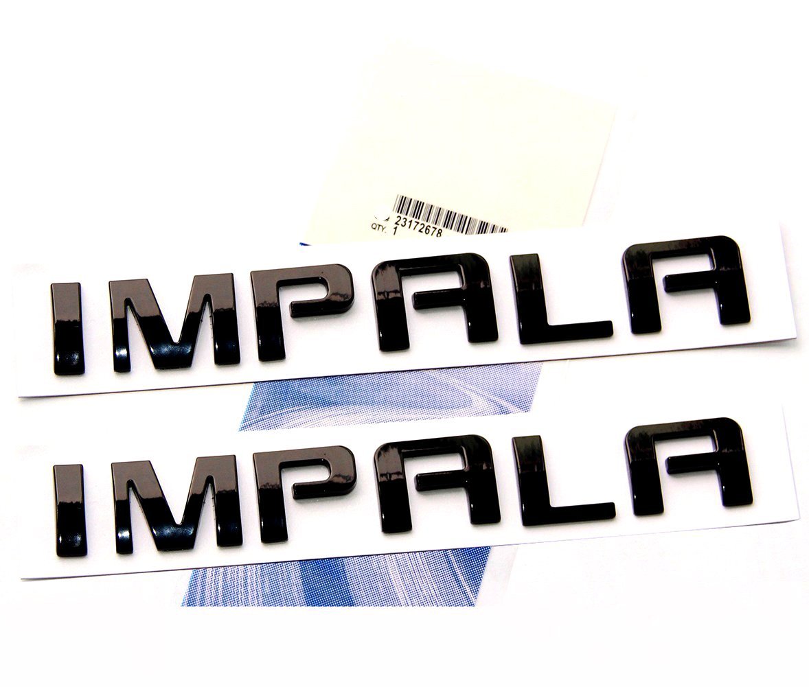 Yoaoo 2Pack OEM Emblema de Letras de Plástico Negro para Impala Compatible con Impala