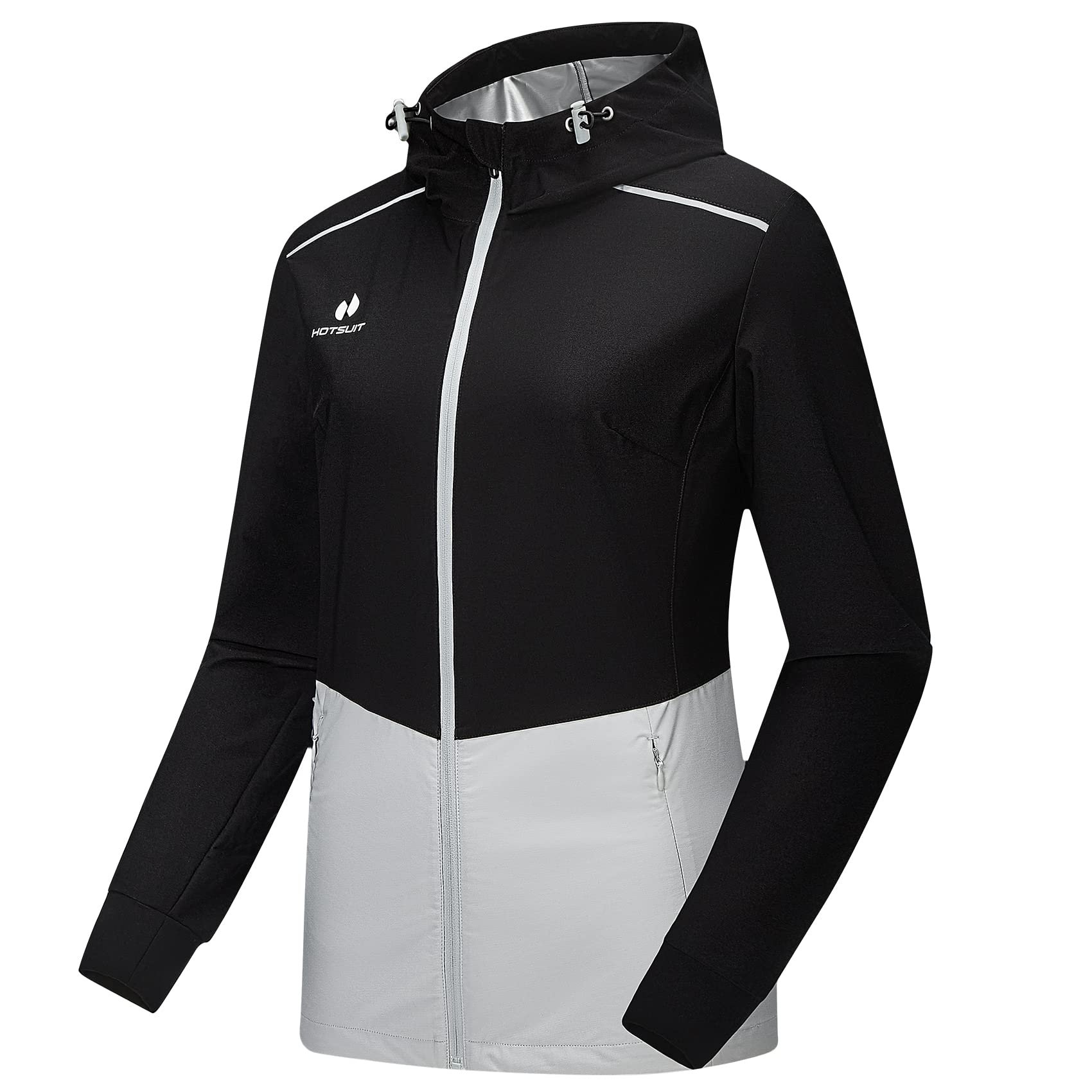 Traje de Sauna HOTSUIT para Mujeres Pérdida de Peso Chaqueta de Sudor Elástica Compresión Delgada Top de Sauna Negro, 2XL