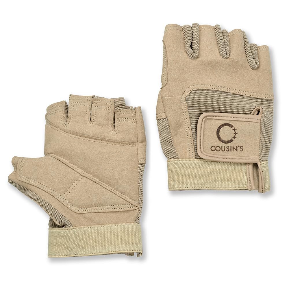 Guantes de Guardia de Color Cousin's Concert Attire para Bandera y Palo, Comodidad y Agarre, Guantes Duraderos de Colorguard (Extra Pequeños, Tan)