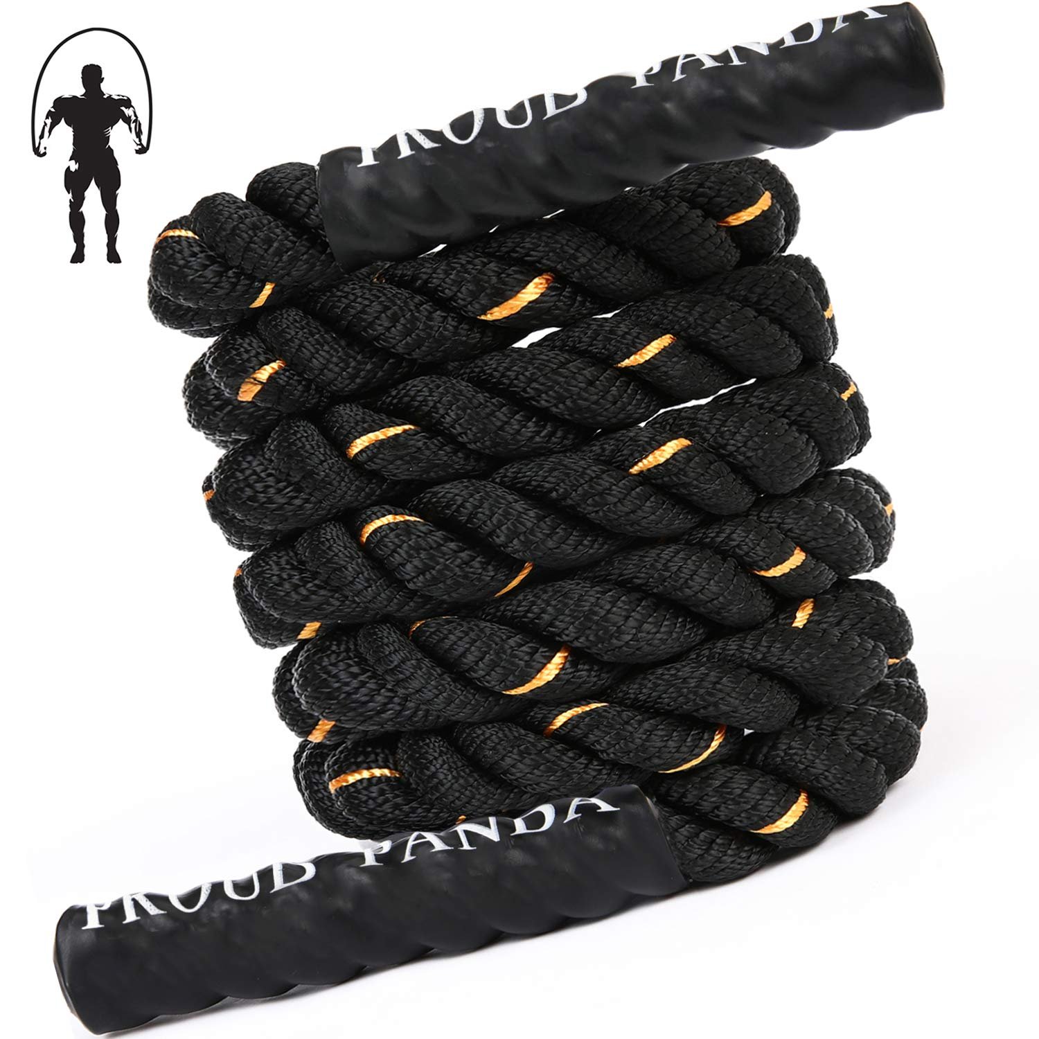 Cuerdas de Saltar Pesadas para Fitness 5LB, Cuerda de Saltar Ponderada para Adultos Ejercicio Cuerdas de Batalla para Hombres y Mujeres, Entrenamiento Total del Cuerpo, Entrenamiento de Fuerza en el Gimnasio para Mejorar la Resistencia y Construir Músculo (1.5''9.2 ft)
