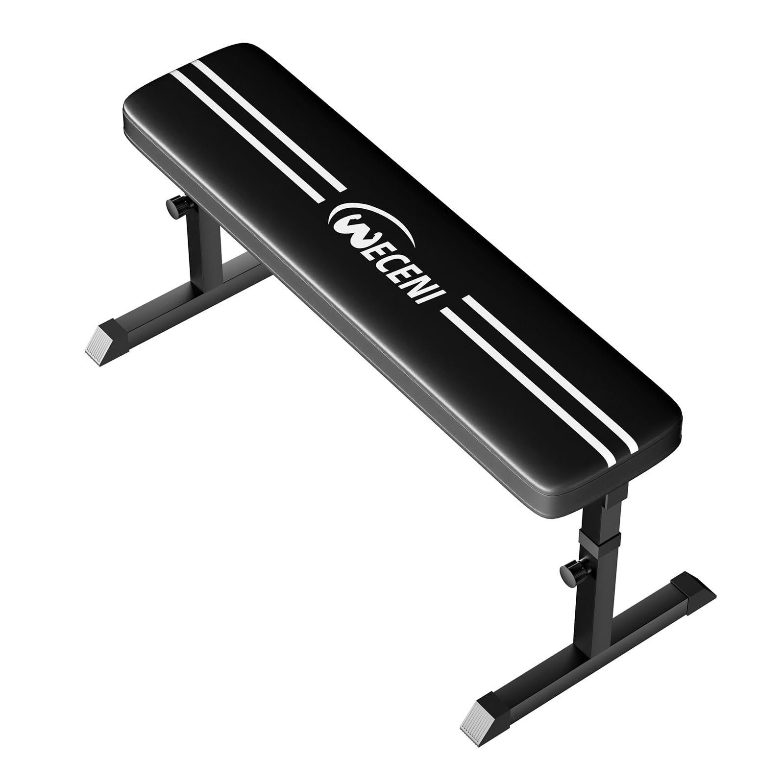Banco Plano de Pesas WECENI, Banco de 600 LBS, banco de gimnasio para entrenamiento en casa, banco de entrenamiento, banco de ejercicio, bancos planos para gimnasio en casa, fácil montaje para banco de entrenamiento de fuerza con altura ajustable, Banco de entrenamiento de fuerza multipropósito para entrenamiento de cuerpo completo