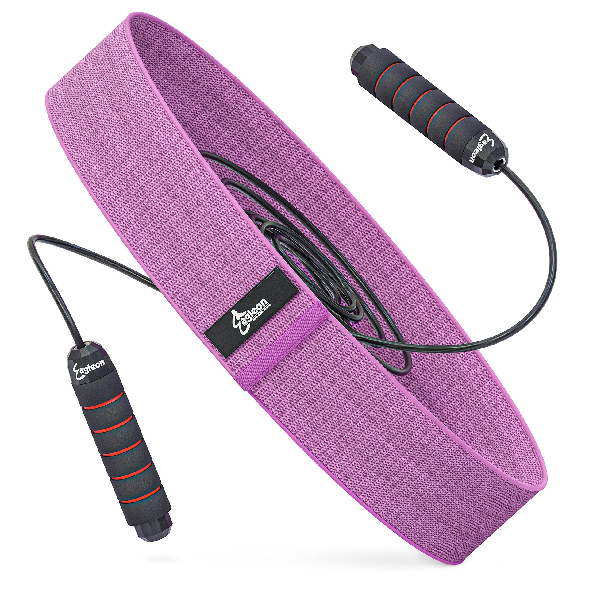 Set de Ejercicio para Fitness en Casa - Cuerda para Saltar y Bandas de Resistencia para Sesiones de Entrenamiento Cómodas