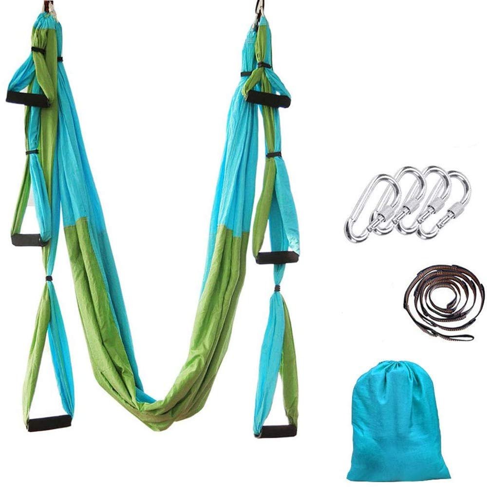 Hamaca de Yoga Aéreo Ovyuzhen, Set de Hamaca Ultra Resistente, Sling de Yoga de Techo Antigravedad para Ejercicios de Inversión