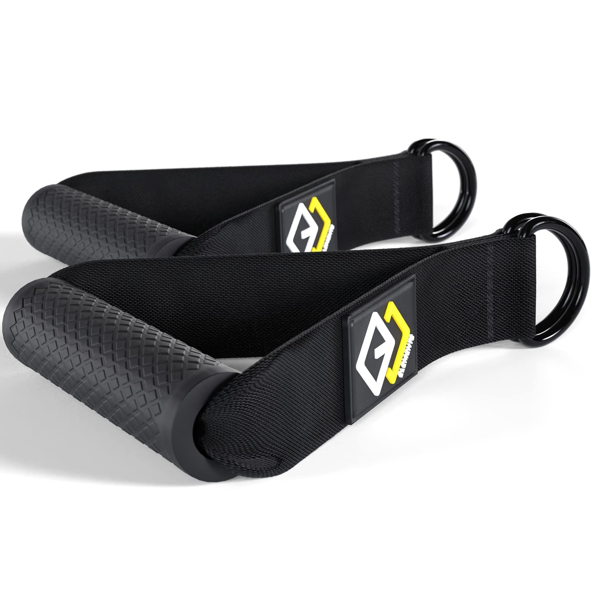Manijas de Ejercicio GJELEMENTS - Manijas Premium de Alta Resistencia para Bandas de Resistencia, Máquina de Cable, Correas de Entrenamiento en Suspensión - Accesorio de Entrenamiento en Casa, Equipo de Gimnasio - para Entrenamiento de Fuerza del Cuerpo Superior