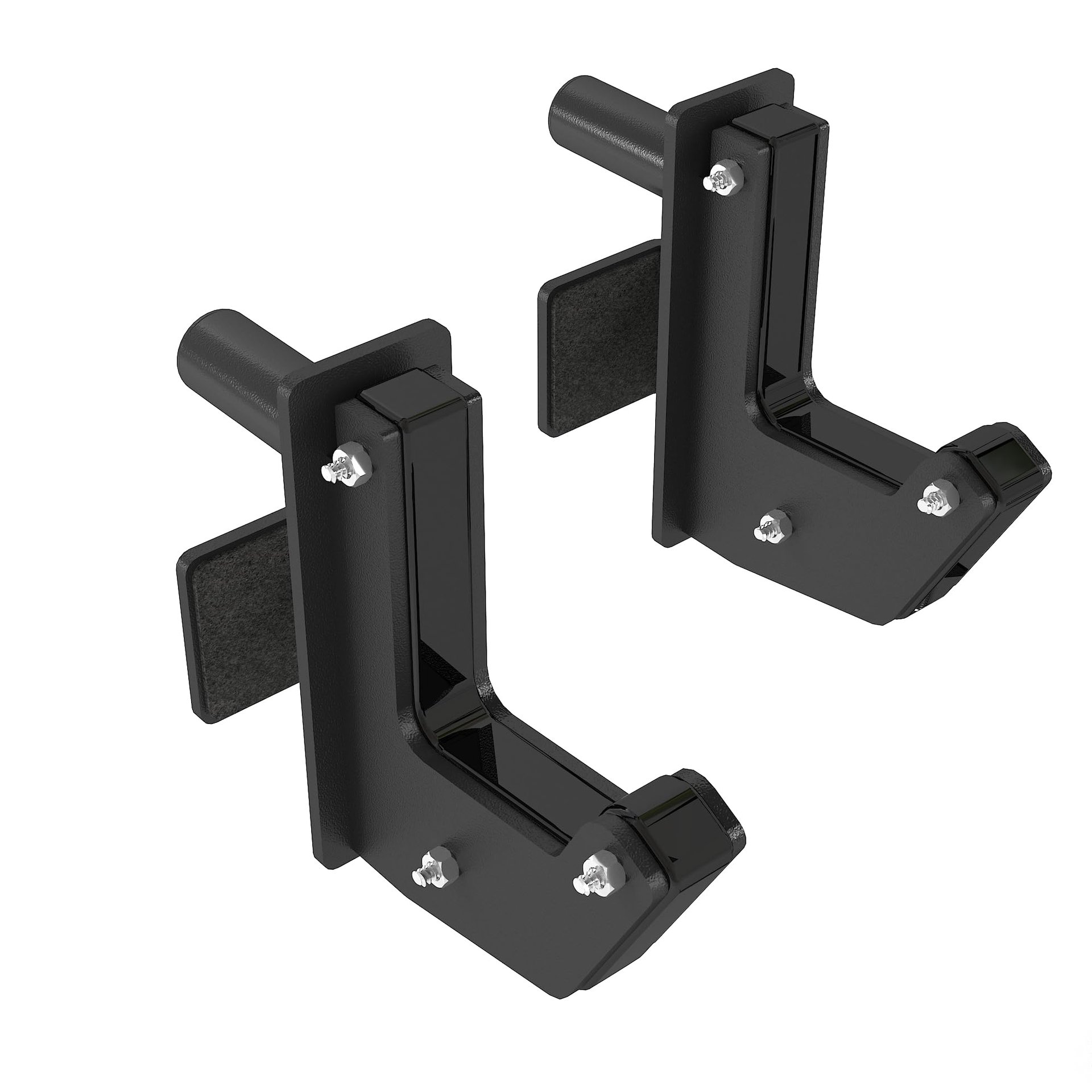 MEGASTAR Power Rack, J-Hooks para Power Cage de 2"x2", Compatible con Agujeros de 1", Soporte para Barra para Rack de Sentadillas, Press de Banca, Capacidad de 1200 LB, ((Conjunto de 2)