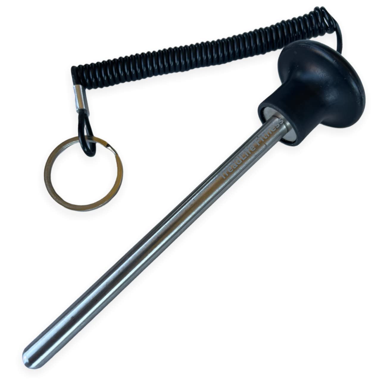 Pin de Pila de Pesas Universal TreadLife Fitness para Gimnasio Comercial o Gimnasio en Casa | Resistente Pasador Magnético de 3/8" de Diámetro Extra Largo de 5.5" | Material de Acero de Grado de Club de Salud | Negro