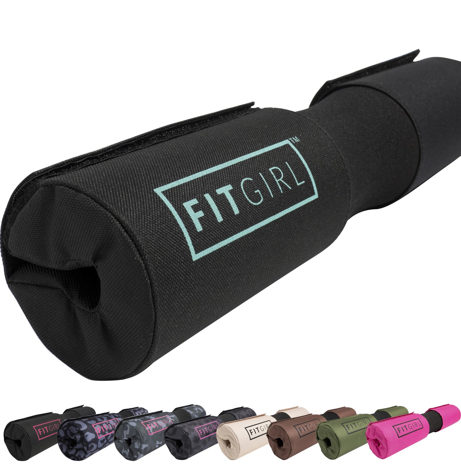 FITGIRL - Almohadilla para Sentadillas y Empujes de Cadera para Día de Piernas, Almohadilla de Barra Permanece en su Lugar de Forma Segura, Acolchado Grueso para Sentadillas Cómodas, Lunges y Puentes Glúteos, Compatible con Barra Olímpica y Máquina Smith (Menta)
