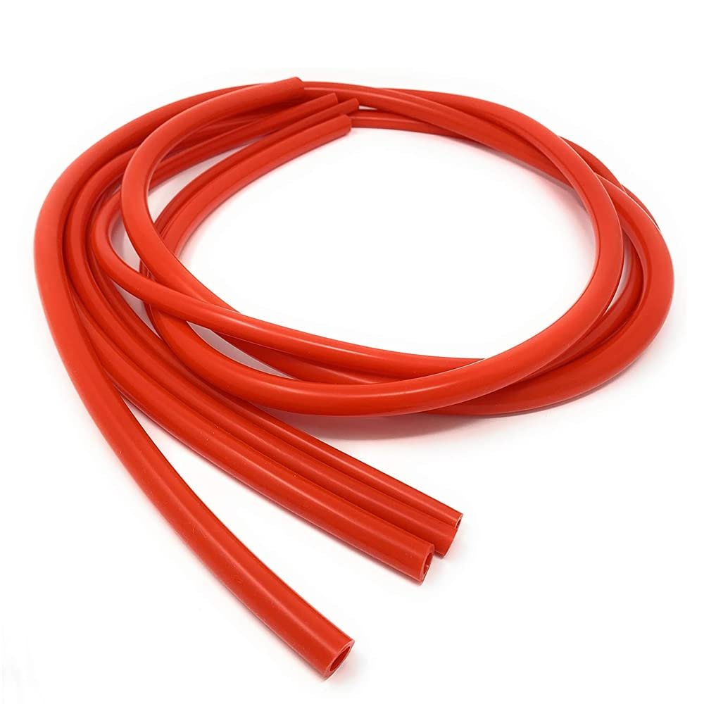 Kit de Manguera de Vacío de Silicona de Alta Temperatura Universal Autopia 4mm/6mm/8mm/10mm de Diámetro Interno (Rojo)