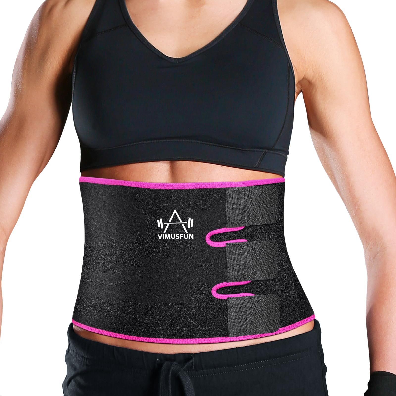 Cinturón Reductor de Cintura VIMUSFUN para Hombre y Mujer - Rosa M
