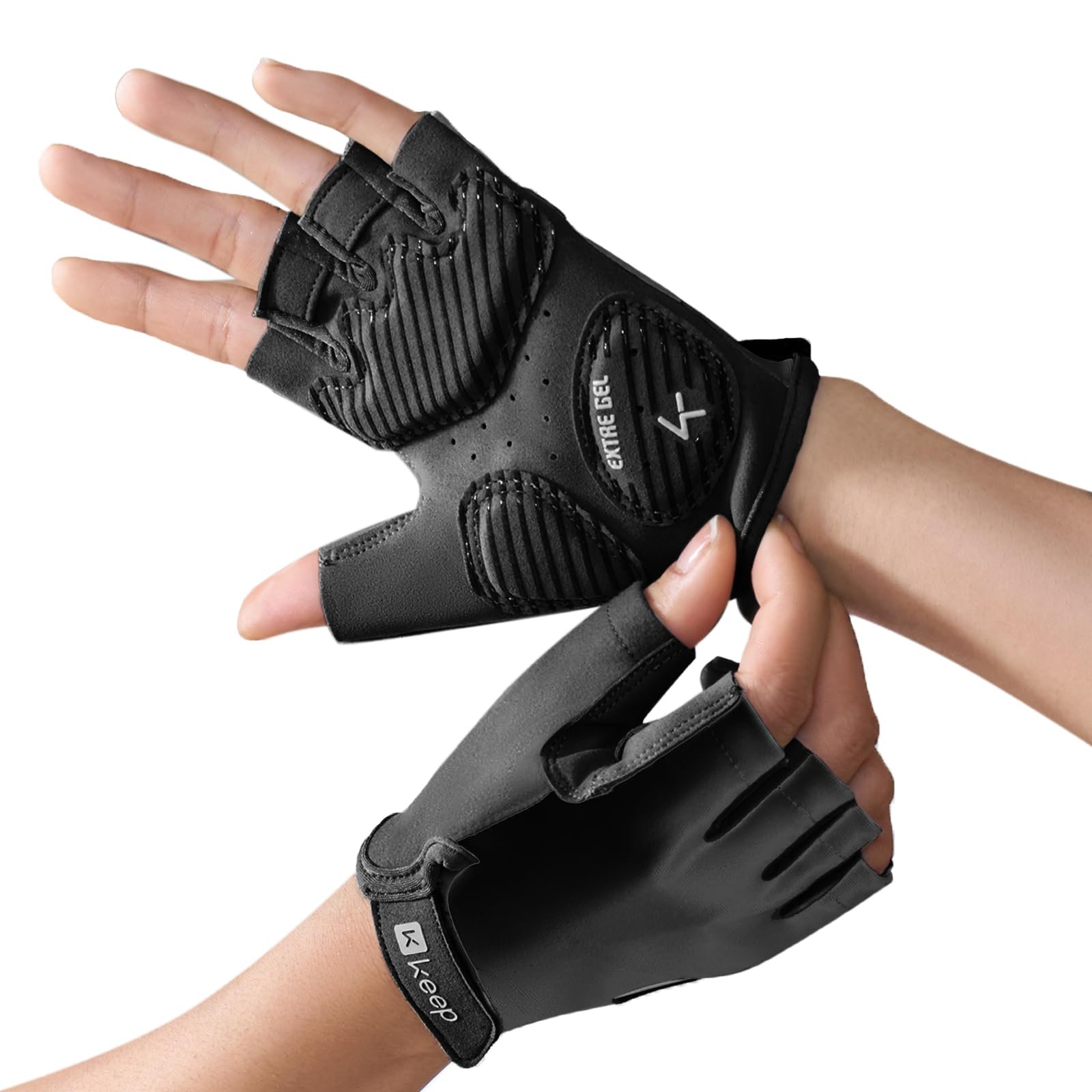 Guantes de Entrenamiento KEEP para Mujeres y Hombres - Guantes de Levantamiento de Pesas con Agarre de Silicona, Guantes de Ejercicio para Ciclismo, Entrenamiento en el Gimnasio, Fitness, Pull-up, Protección Completa de Palma y Transpirables