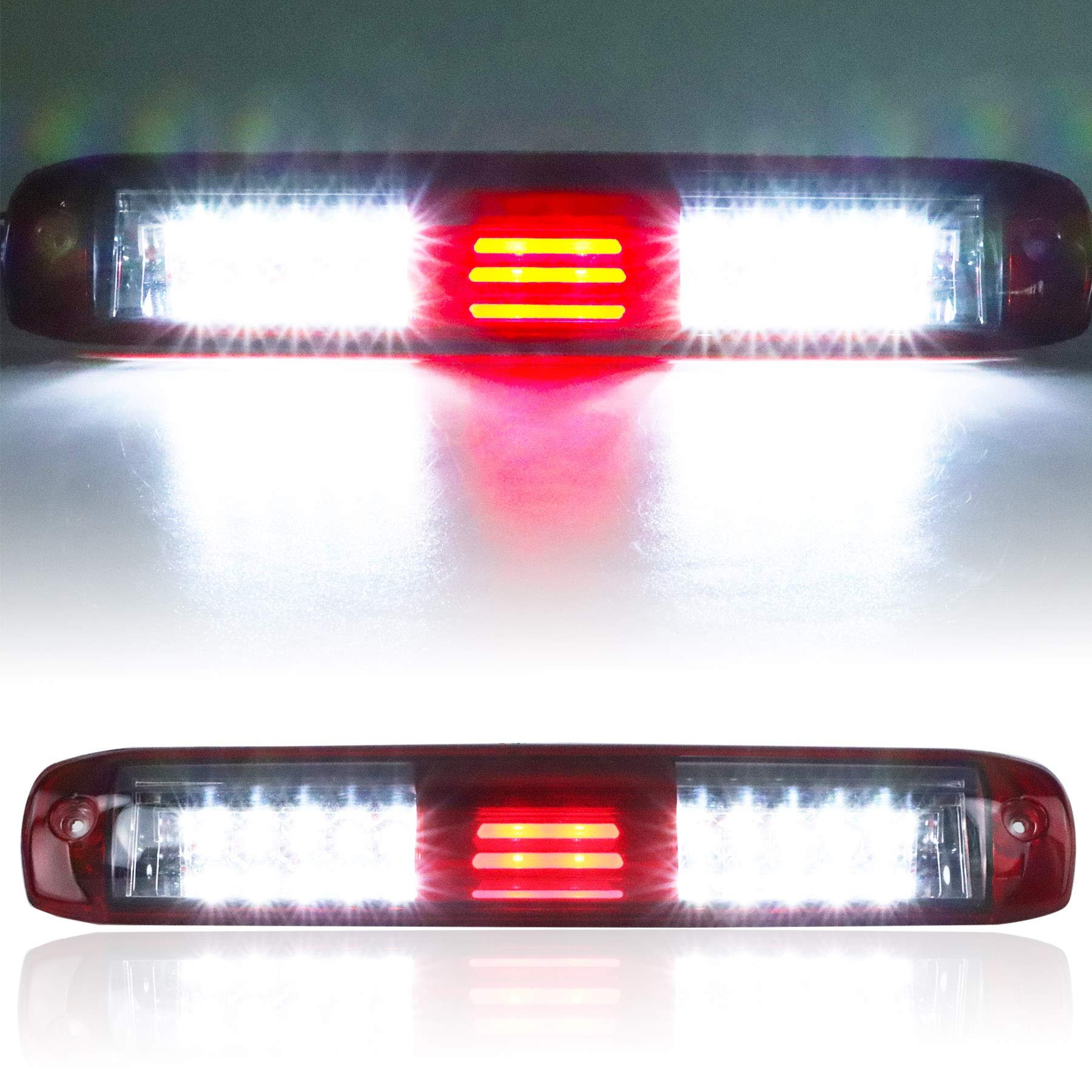Tresound LED Tercera Luz de Freno para 99-06 Chevrolet (Chevy) Silverado GMC Sierra 1500 2500 3500 HD Classic, Lámpara de Carga Trasera Luz de Freno Alto Montaje Carcasa Cromada (Roja)