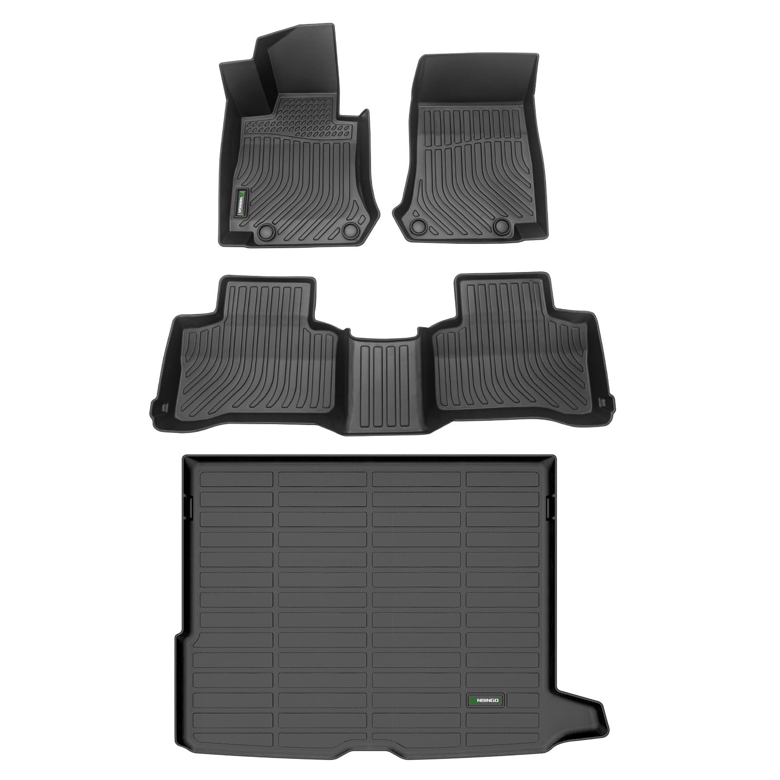 Tapetes y Forro de Carga ANBINGO para GLC 300/350e/AMG 43/AMG 63 2016-2022 (No apto para Coupé) Juego de Forros Automotrices de TPE para Todo Clima Antideslizantes Impermeables Accesorios para Tapetes - Negro