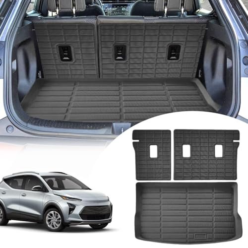 ZQULOYO Cargo Liners Backrest Mat para Chevrolet Chevy Bolt EUV (No es para EV) Accesorios 2022-2024 con Gancho y Bucle Colchoneta Trasera Colchoneta del Maletero Trasero Protector de Respaldo del Asiento Trasero Antideslizante para Todo Clima Separador para Perro