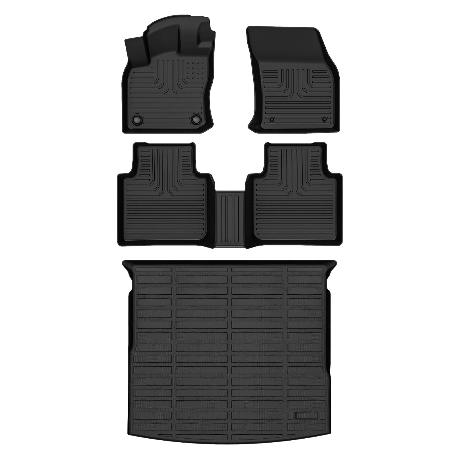 Tapetes para piso y forro de maletero Wayhigh-All Weather para Audi Q5/SQ5 (Incluye Sportback) 2018-2025 TPE Guardia para todas las estaciones para tapetes de carro Impermeable Antideslizante Inodoro Audi Q5 Forro de piso Accesorios