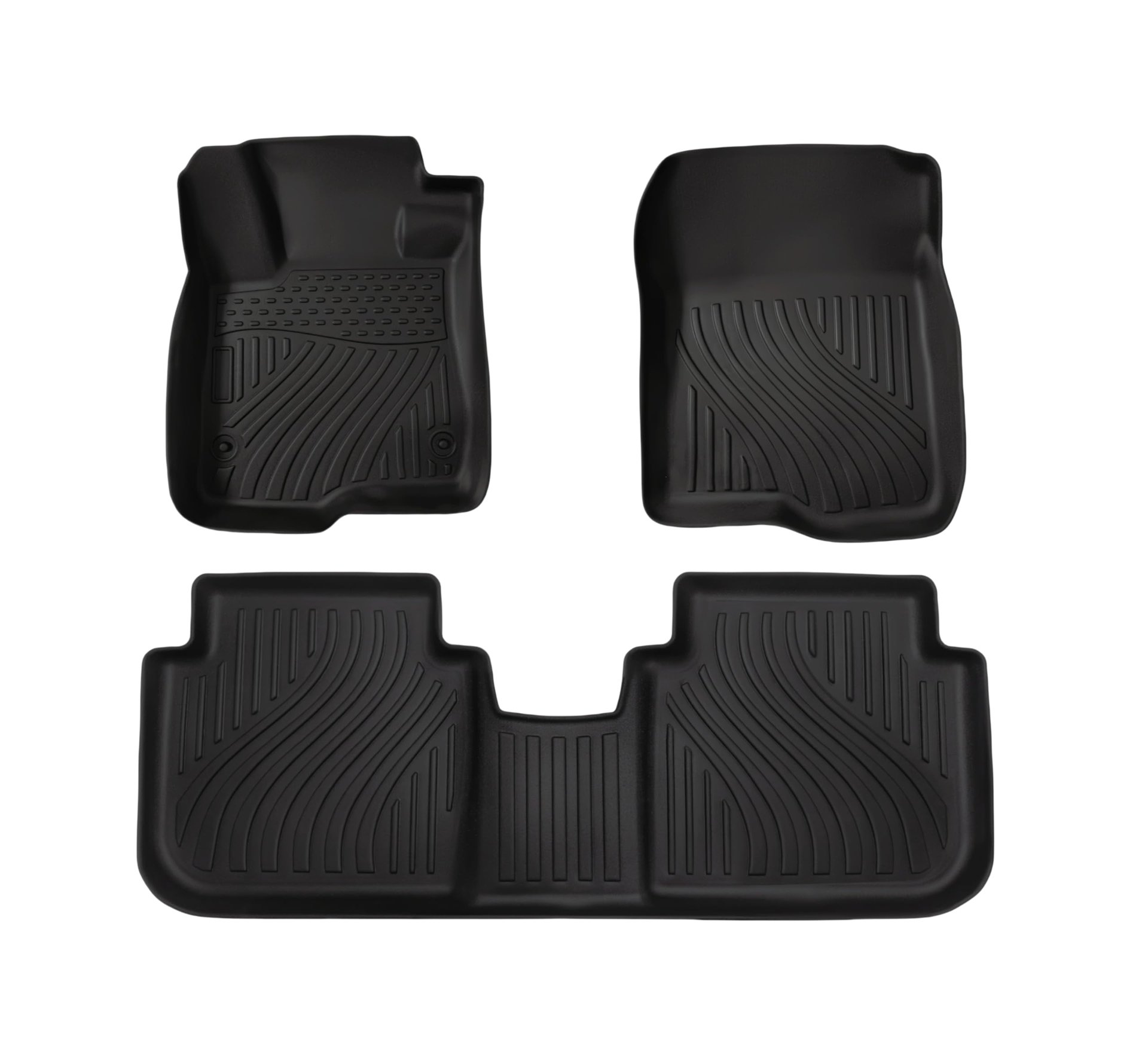 Tapetes para piso Carsudo Compatibles con Honda CR-V 2023 2024 2025 (Incluye Modelos Híbridos), Protector de Piso a Medida para Honda CRV, Juego Completo de Tapetes para Coche para Primera y Segunda Fila, Impermeables, Antideslizantes, Negro