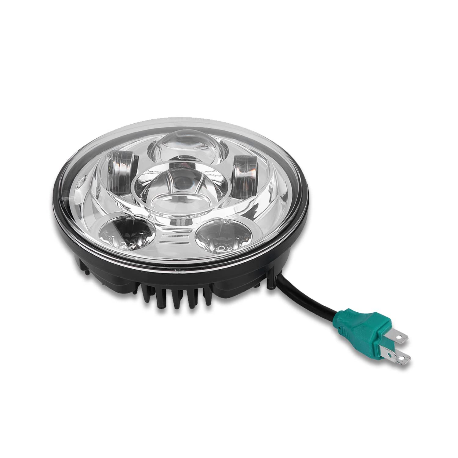 Faros Delanteros de Motocicleta de 5.75 Pulgadas, Faro Redondo de Motocicleta LED, Faro Universal de Motocicleta