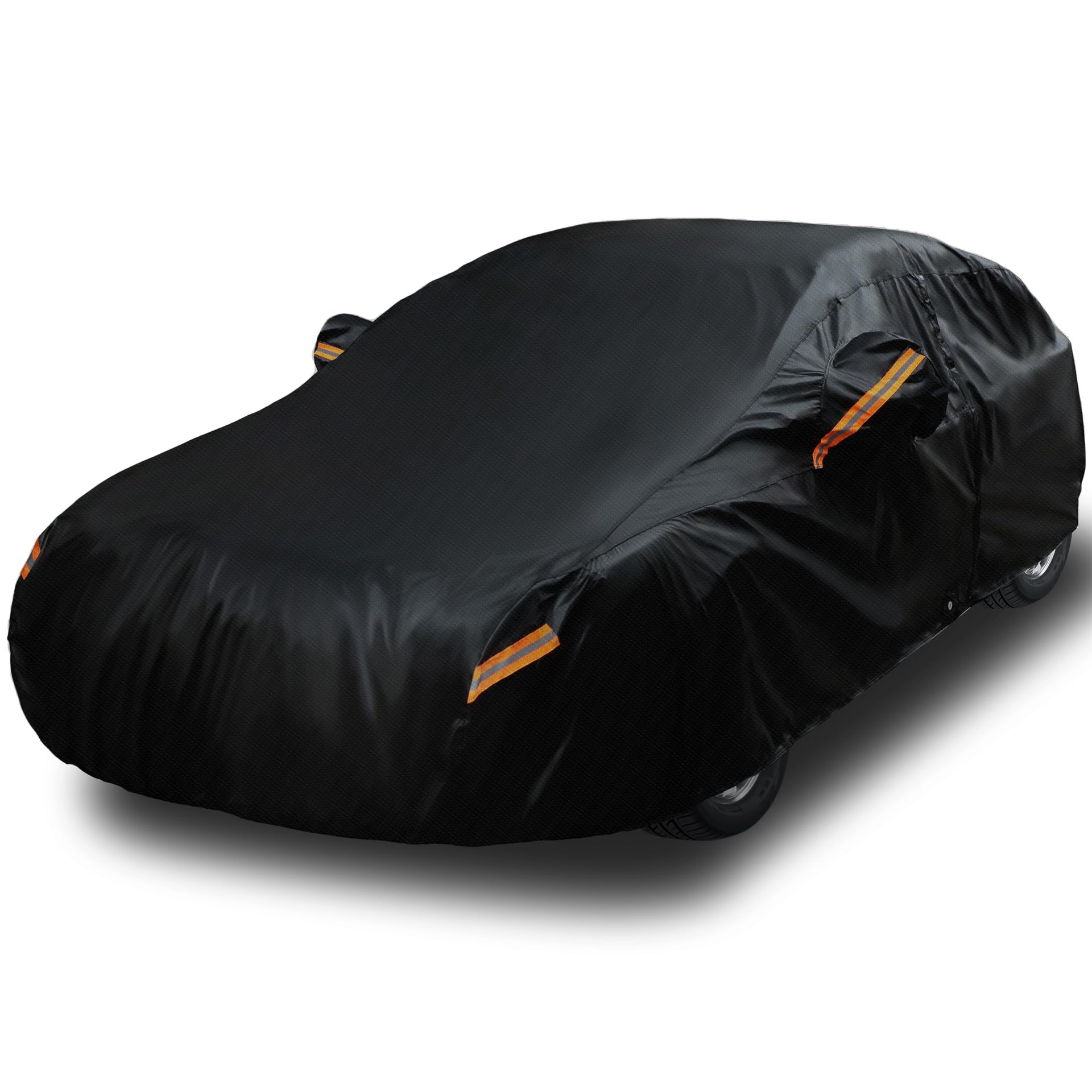 Cubierta de Coche EzyShade de 10 Capas Impermeable Todo Clima. Consulte la Tabla de Tallas de Vehículos para un Ajuste Preciso. Cubiertas Exteriores Completas para Automóviles Sedán Hatchback. Lluvia Sol Nieve. Negro, Talla A1 (Ver Tabla de Tallas)