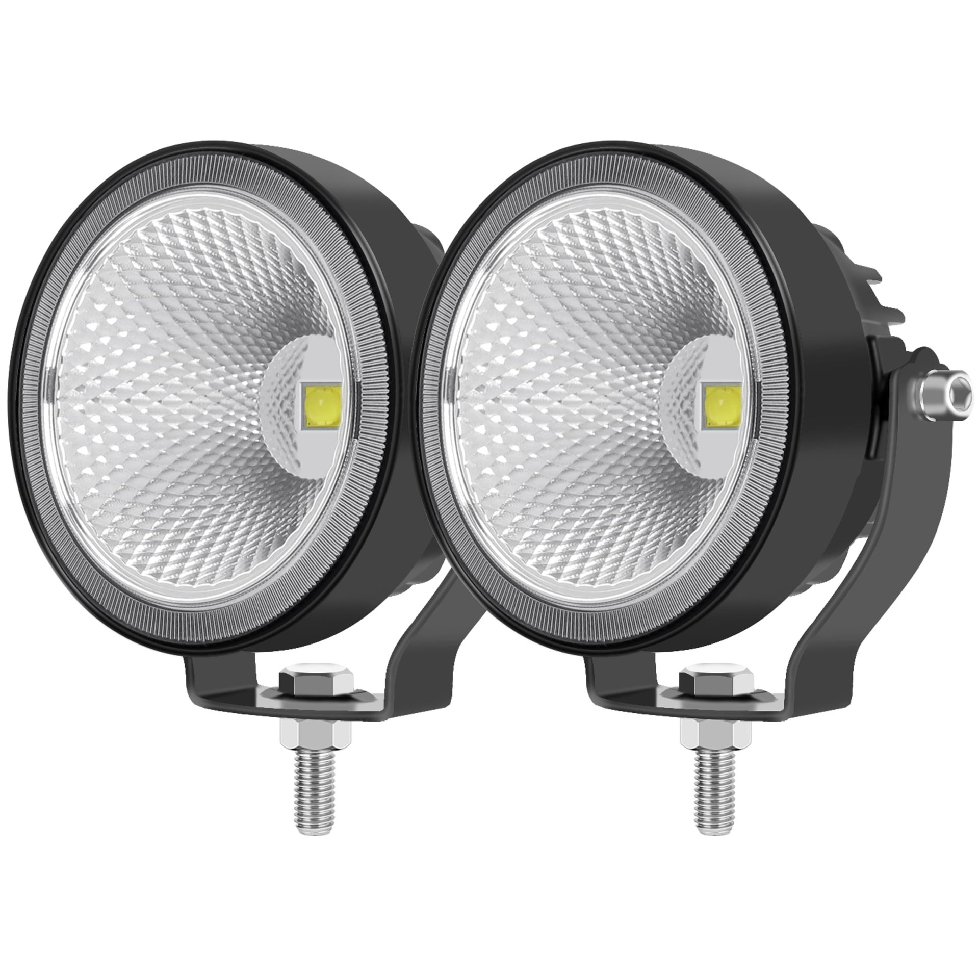 SUFEMOTEC 4 Inch Led Pod Light IP68 Barra de luz LED blanco para coche 12V 24V Led de inundación para remolque motocicleta camión 4x4 Fuera de carretera Recoger Cubierta Muelle Luz de conducción auxiliar marina de niebla 2PCS