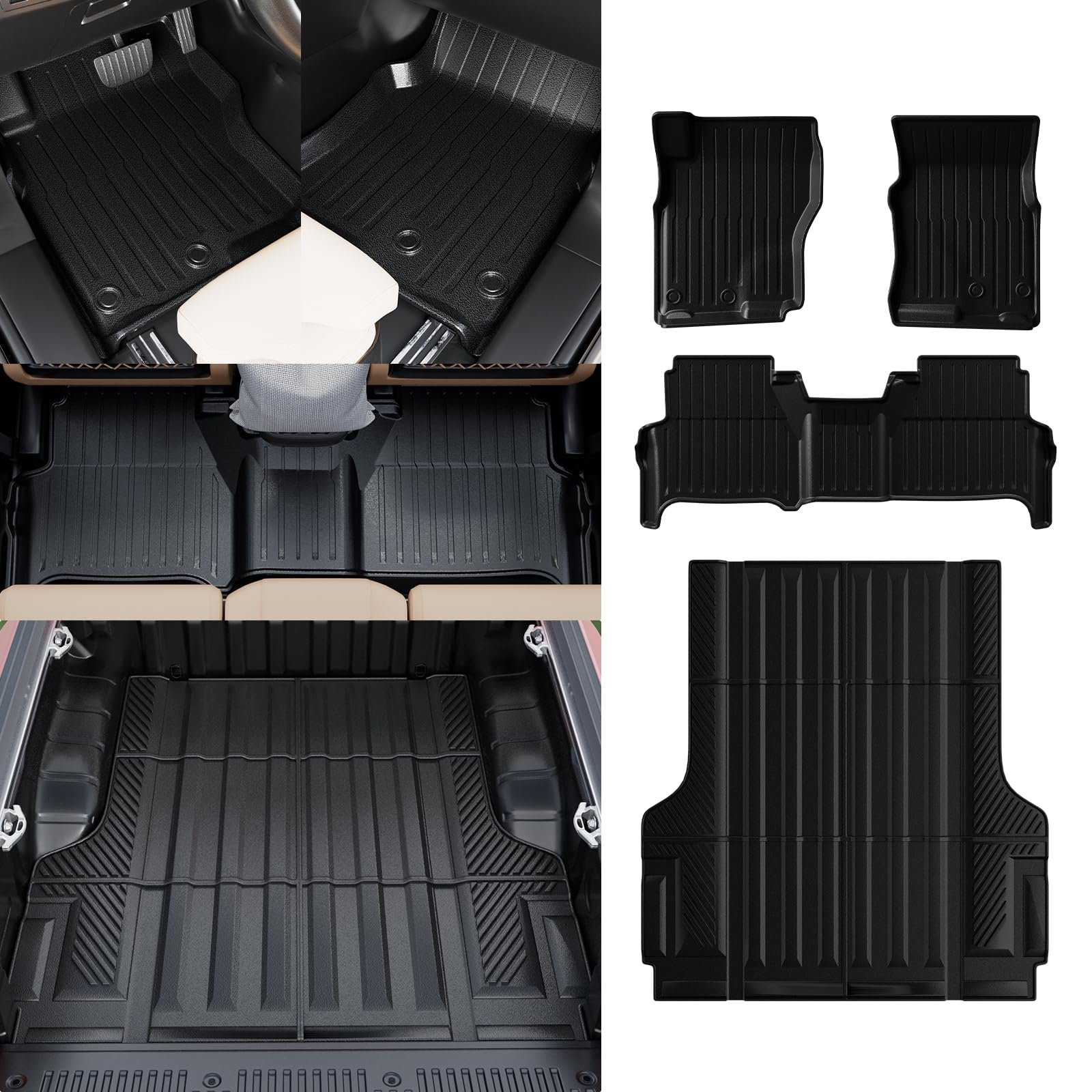 Tapetes Dattumar Compatibles con Nissan Frontier 5 Ft 2022-2025 Alfombra de Cama de Camioneta a Prueba de Todo Clima Accesorios para Frontier 2024 (2022-2025, Alfombra de Cama de 5 pies + Tapetes)