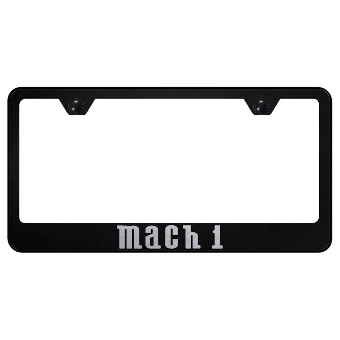 Marco de placa de matrícula Au-Tomotive Gold, INC. para Ford Mustang Mach 1 Acero Inoxidable Negro