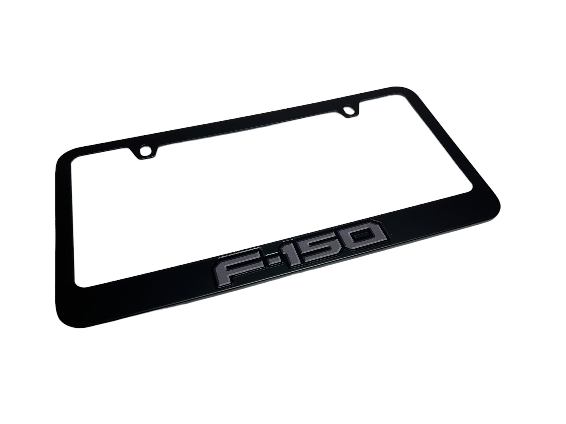 Eurosport Daytona - Compatible con 2021-2024 Ford F-150 Negro Monocromático - Marco de Placa de Matrícula Negro