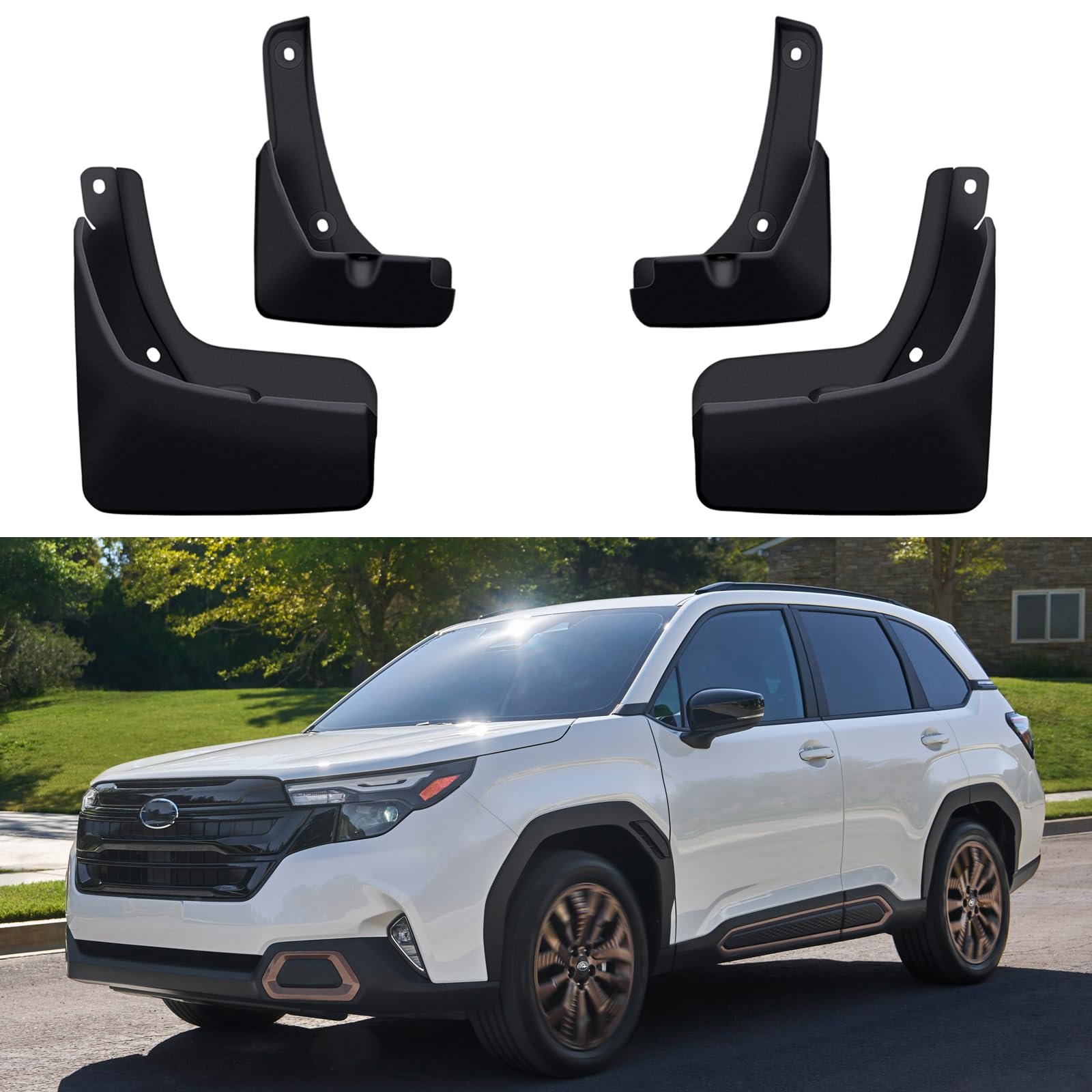 Mud Flaps Compatibles con Subaru Forester 2025 2026, 4PCS Delanteros y Traseros Guardabarros sin Taladro Accesorios Exteriores