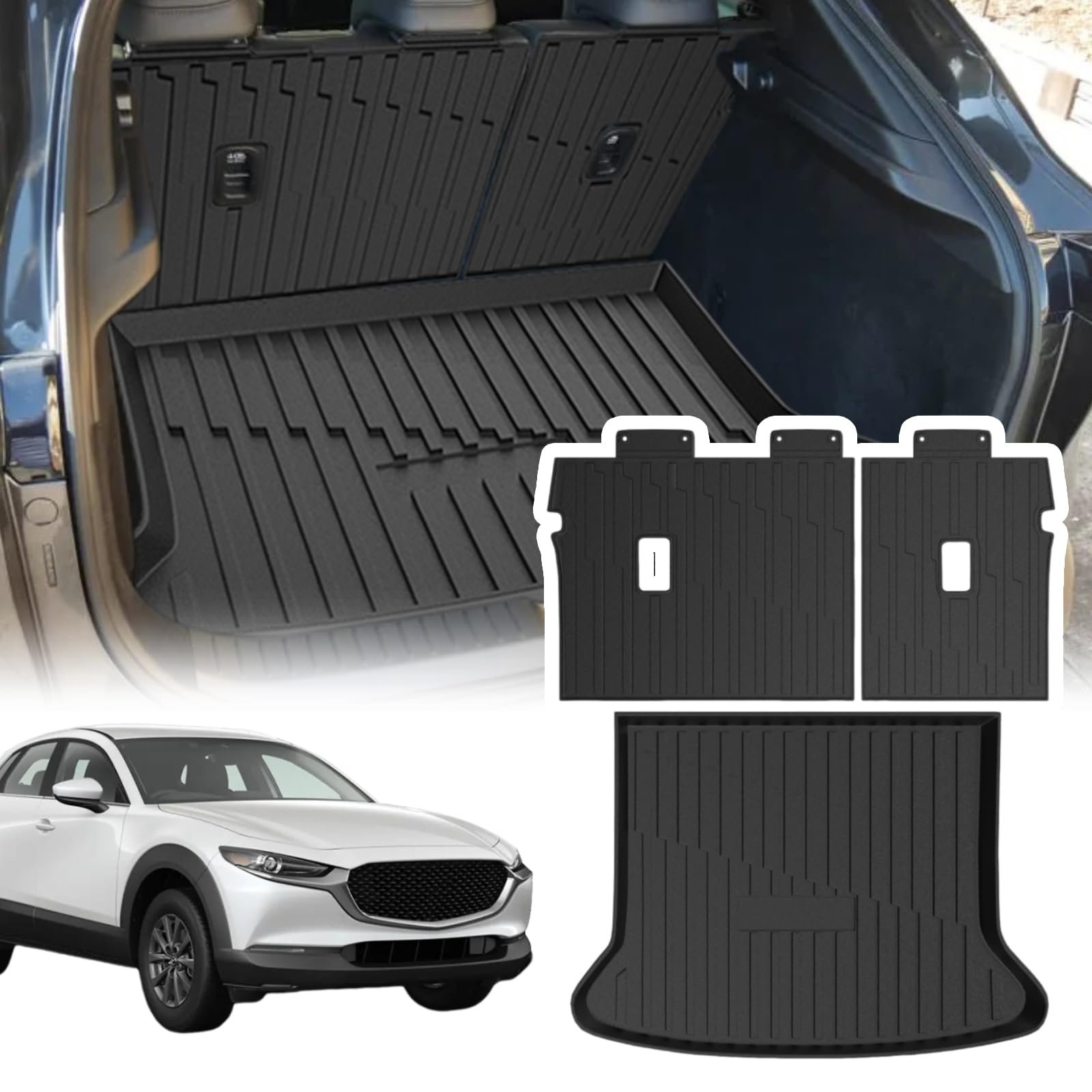 YEBOOCA Protector de Maletero Compatible con Mazda CX-30 2021-2025 - Forro de Maletero, Cubierta de Asiento Trasero, Protector de Mascotas, Forro de Carga