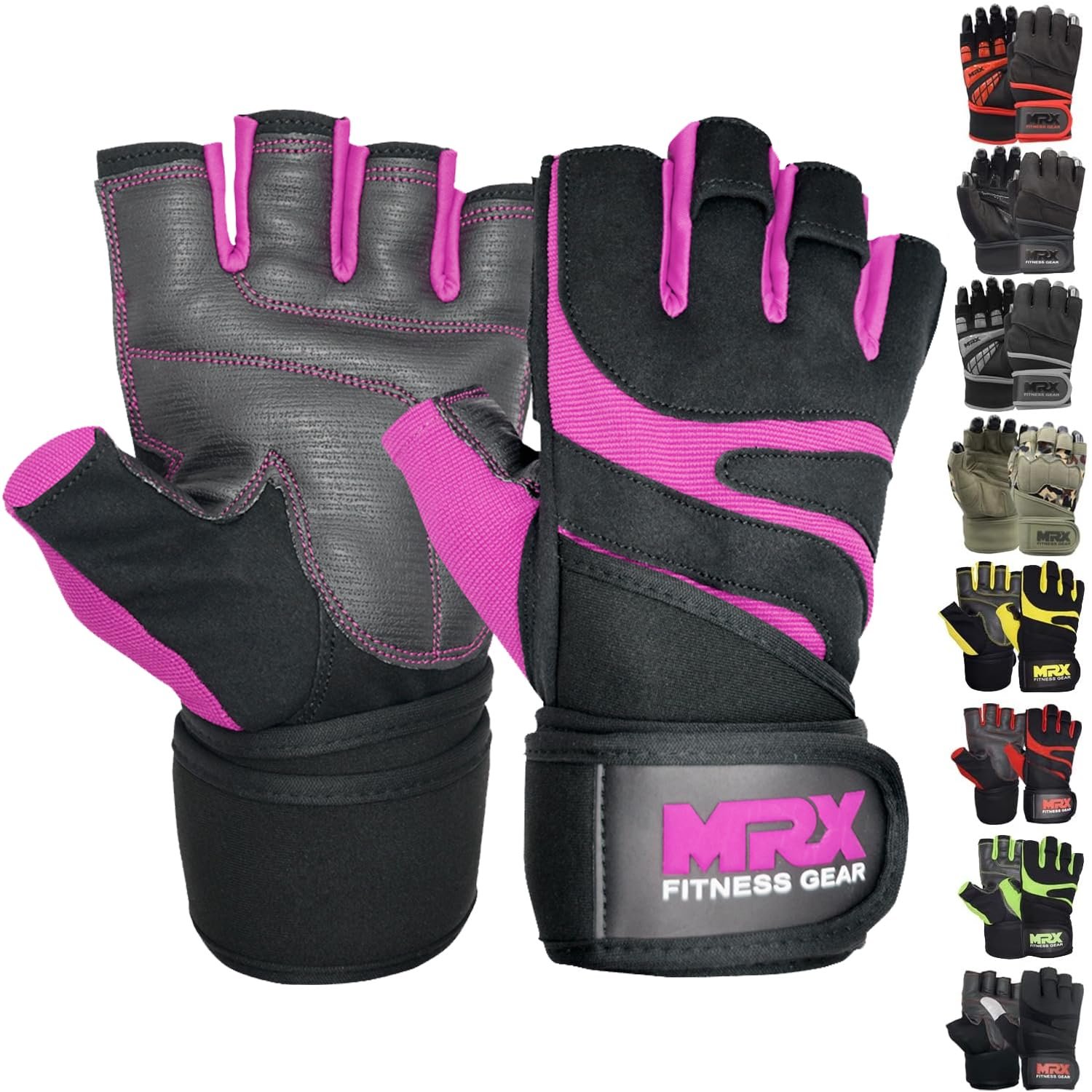 Guantes de Levantamiento de Pesas para Hombres MRX | Guantes de Entrenamiento con Soporte de Muñeca para Hombres | Guantes de Gimnasio para Levantamiento de Pesas Masculino | Accesorios de Gimnasio para Hombres para Ejercicio de Gimnasio para Levantamiento de Pesas