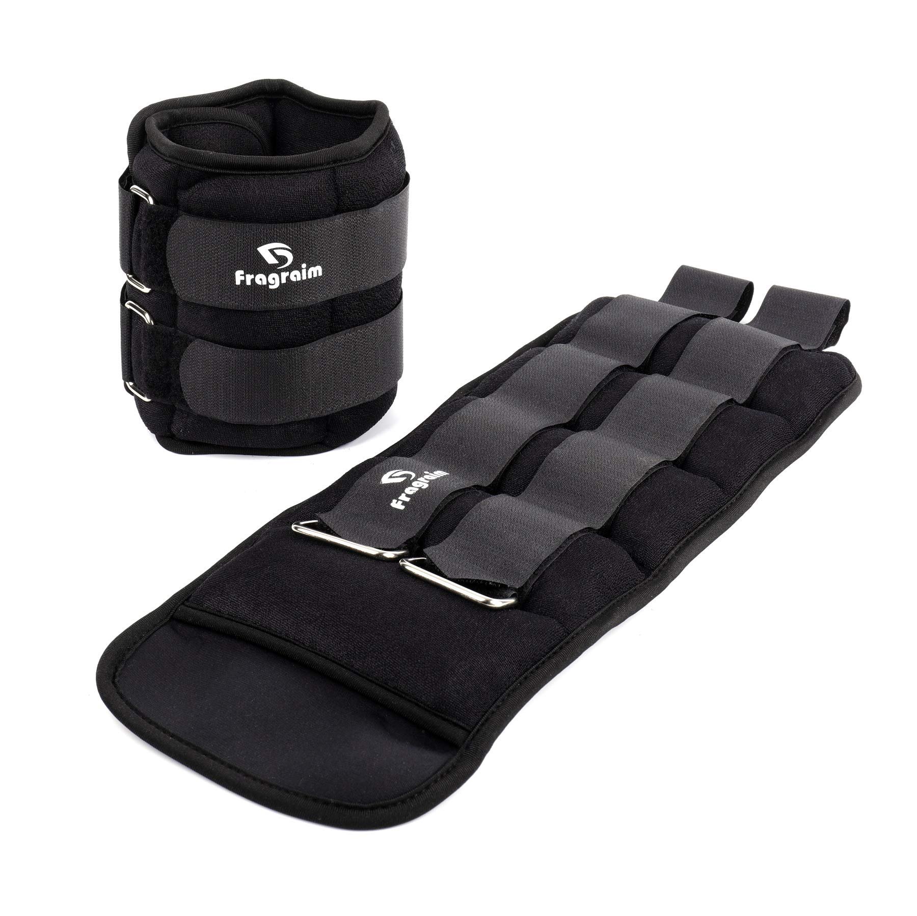 Pesas para tobillos, muñecas y piernas 10 LBS x 2 para mujeres, niños y hombres, cómodas y suaves, perfectas para bailar, correr, caminar, entrenar, hacer ejercicio (negro)