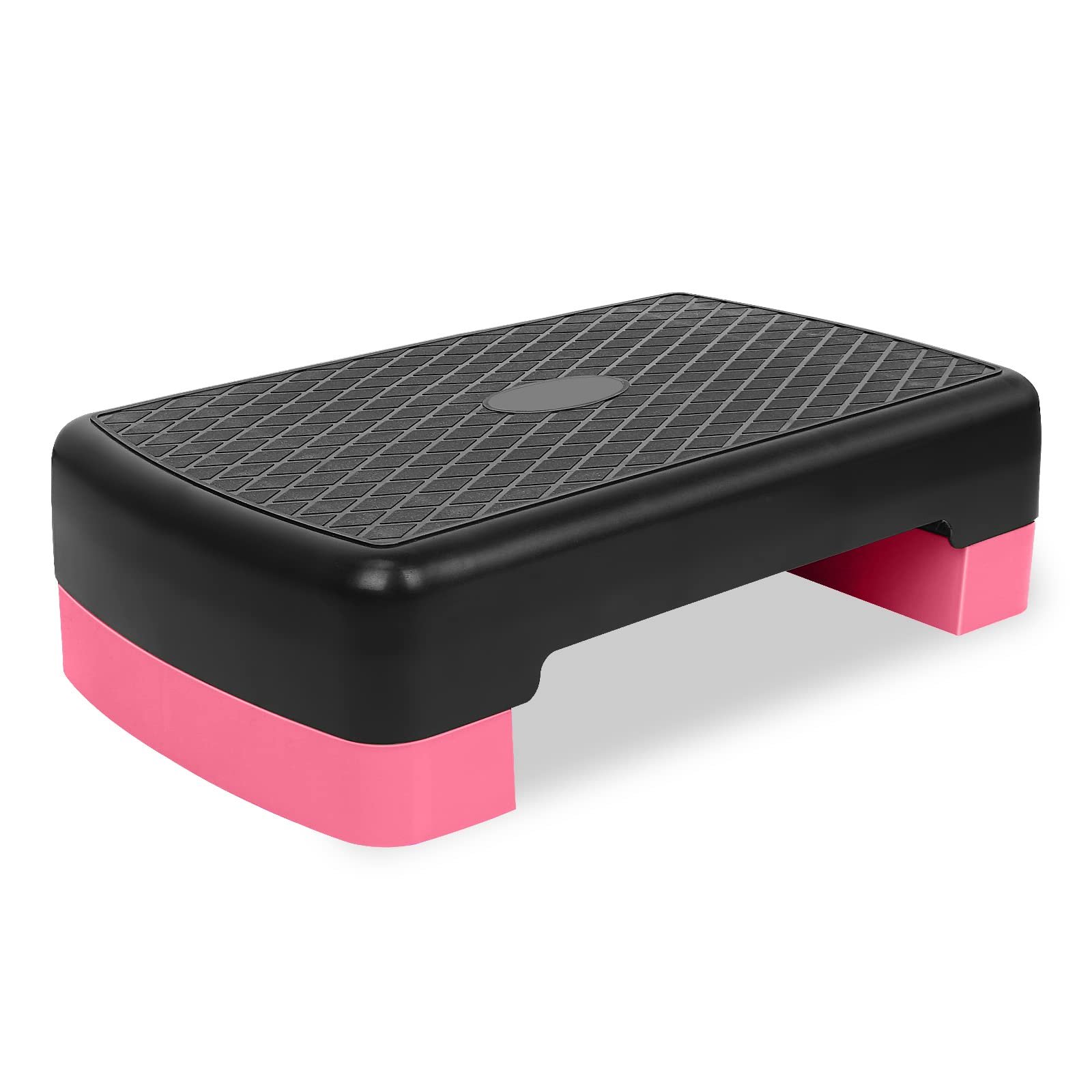 Plataforma de Aeróbicos Ajustable en Altura de 4"-6" Equipo de Fitness Stepper Entrenador de Ejercicio con 2 Elevadores