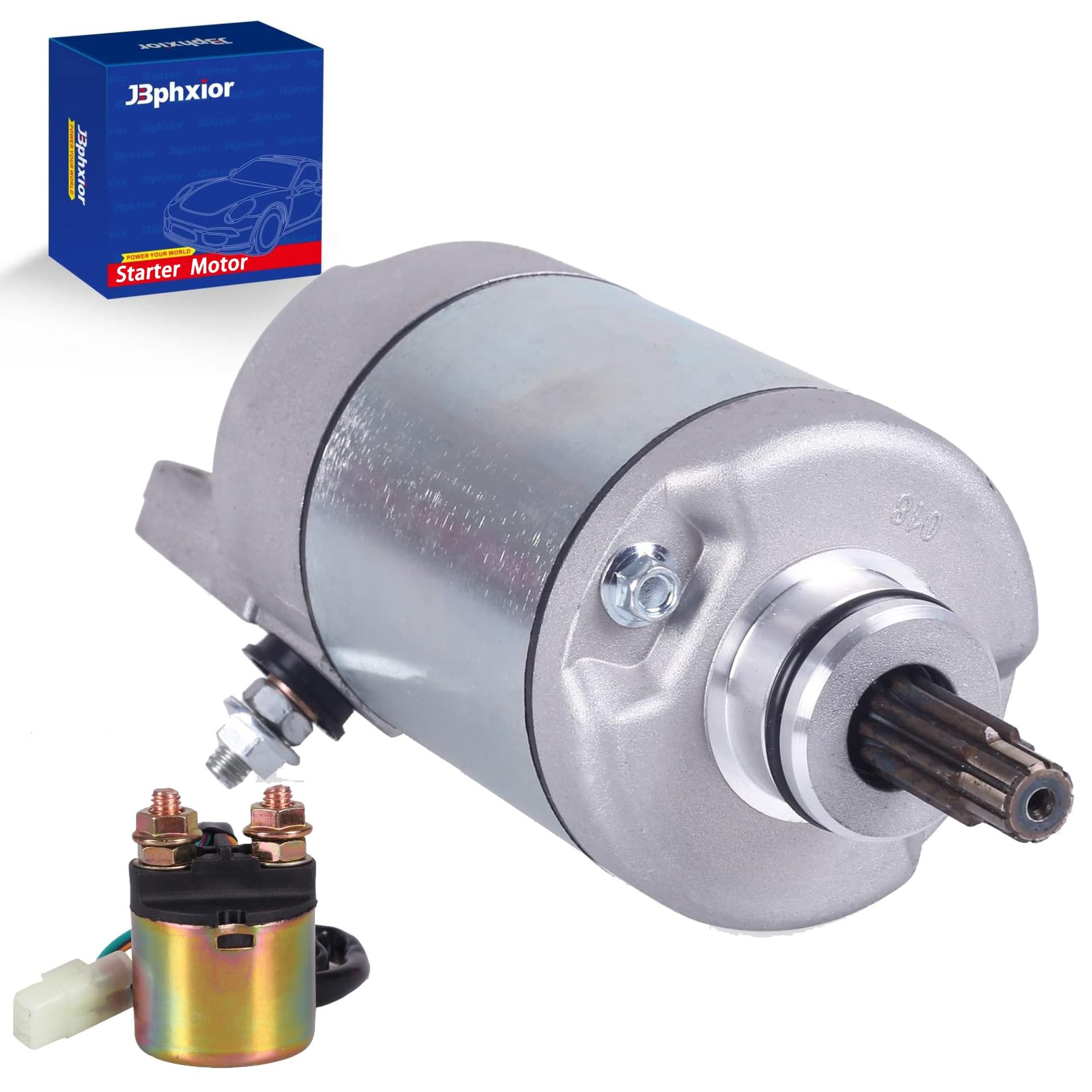 Starter & Relay compatible con Honda Foreman Rubicon 500 TRX500FA 2001-2014, TRX500FGA 2004-2008, TRX500FPA 2009-2014, OEM 31200-HN2-A01 31200-HN2-003 18610 18666 410-54066 SMU0314 495767