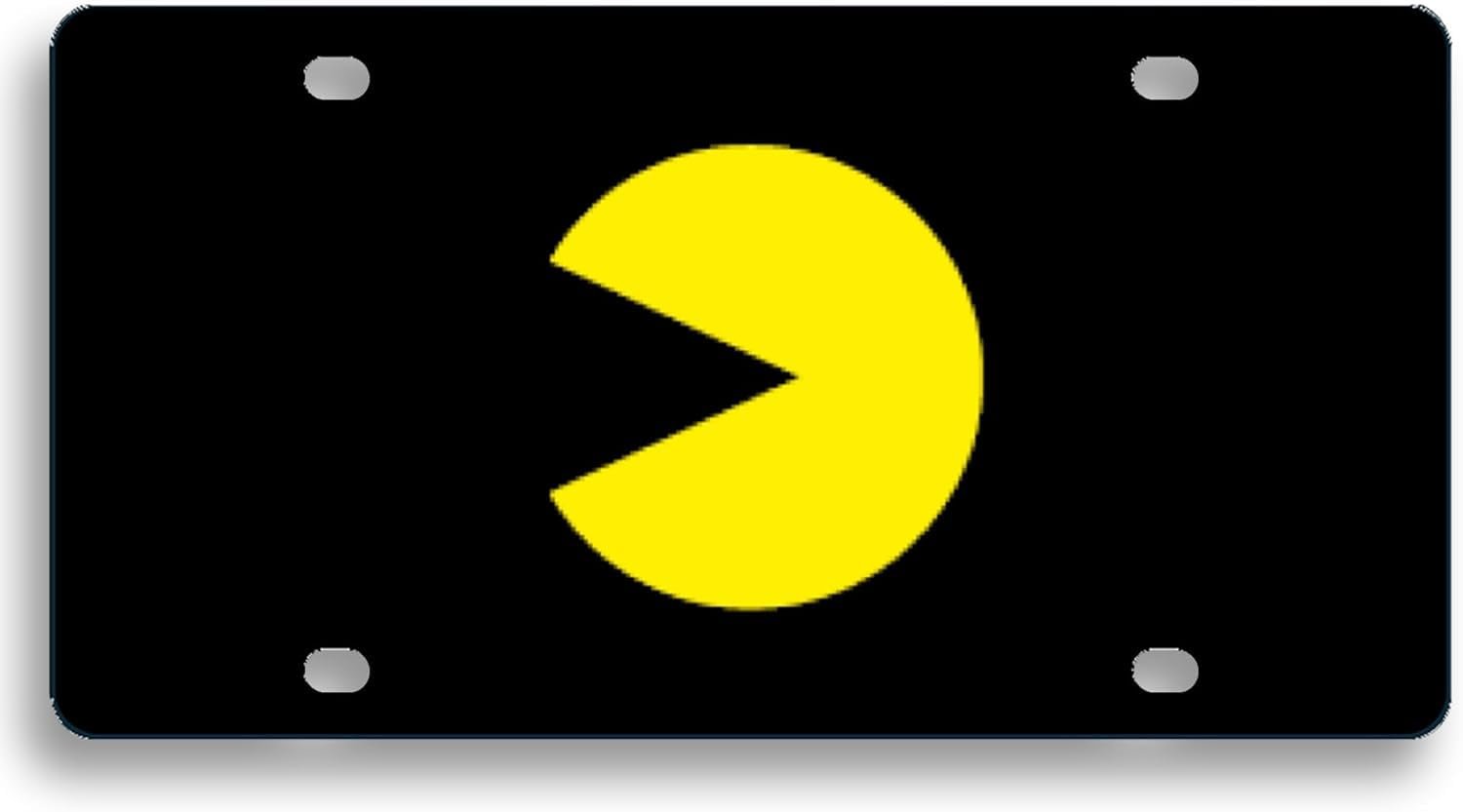Marco de Placa de Licencia Acrílico Negro de Pac-Man - Accesorio de Automóvil Retro de Juegos para Gamers - Producto Oficial con Licencia de Bandai Namco