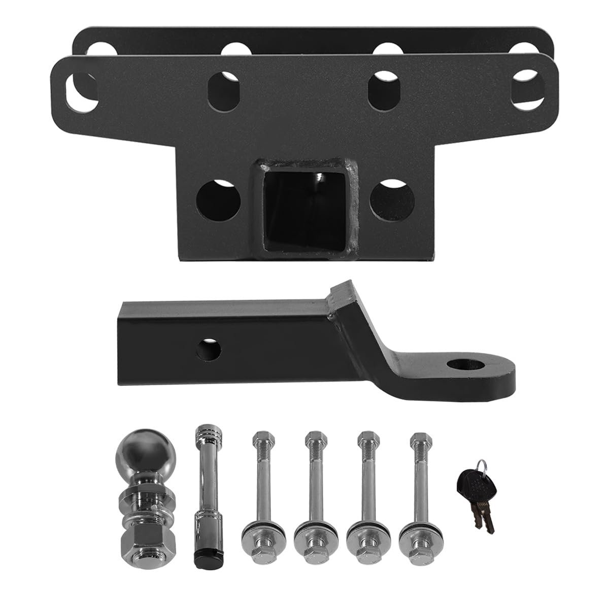 Receptor de remolque trasero para parachoques trasero compatible con Wrangler JK 4 puertas y 2 Unlimited 2007-2018