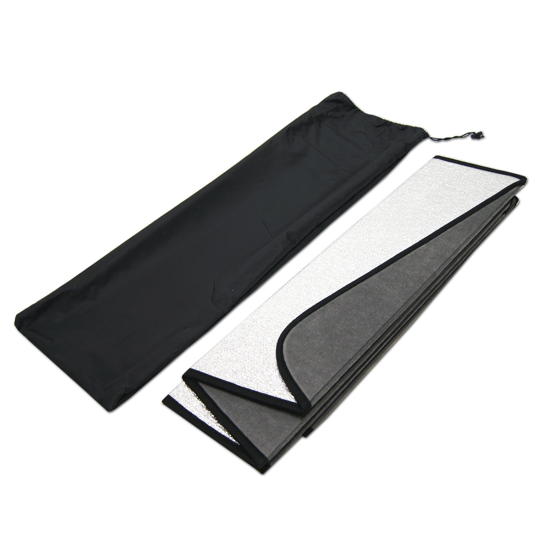 Protector de sol para parabrisas delantero para automóvil compatible con Mazda CX-5 KE 2012-2017 | Visera a medida estilo acordeón Protector solar | Juego de 1 pieza en plateado y gris | SS-220