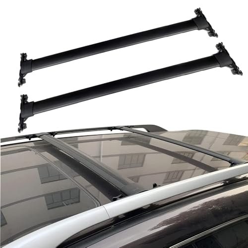 Rieles de techo Barras transversales para Honda Pliot 2009 2010 2011 2012 2013 2014 2015 Aleación de aluminio NEGRO
