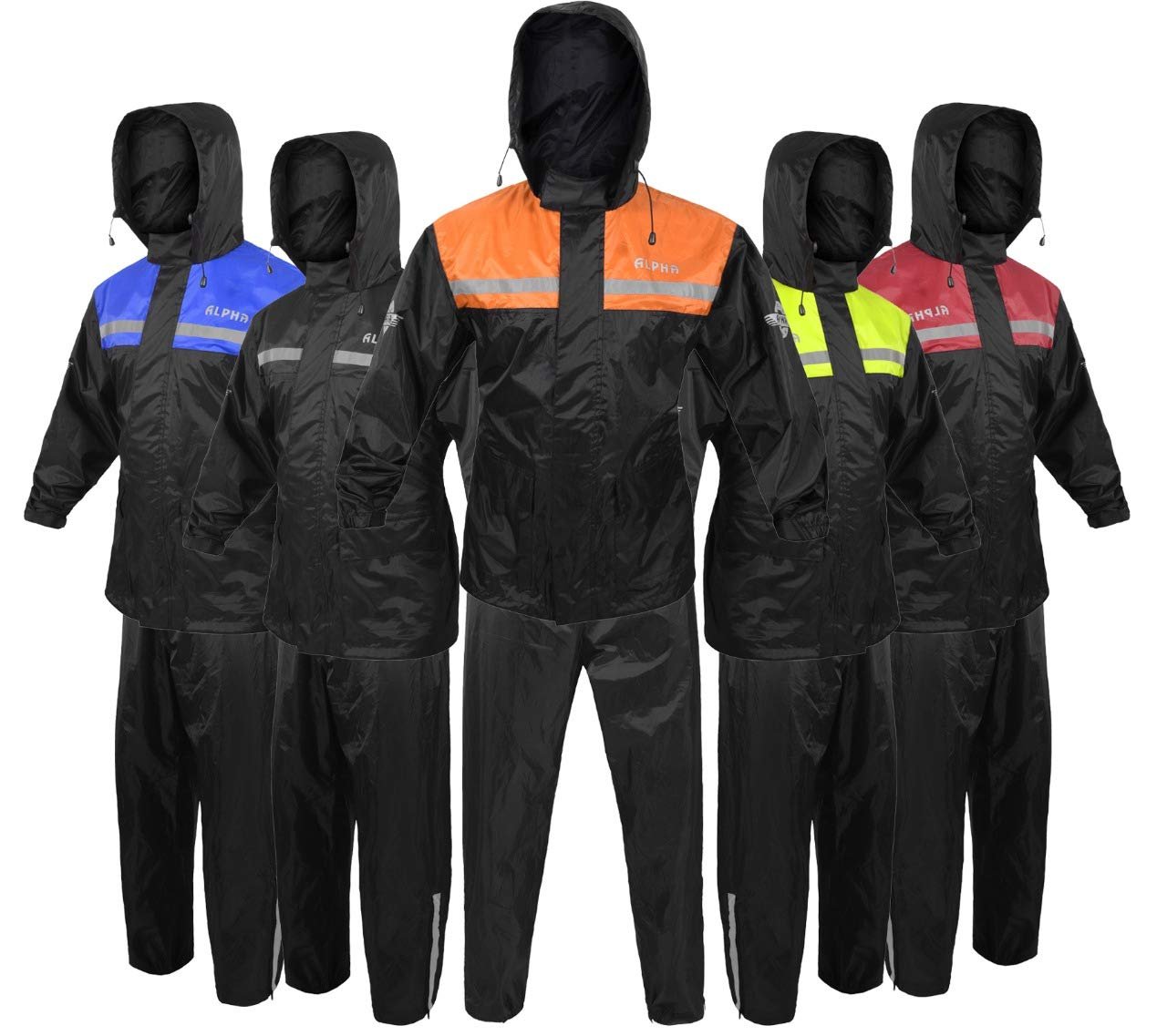 Traje de lluvia ALPHA CYCLE GEAR (Naranja, Talla Pequeña)
