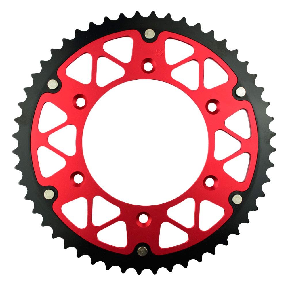 AHL Piñón trasero de compuesto de acero de aluminio para Honda CRF450R CRF450 R 2002-2015 (52 Dientes)