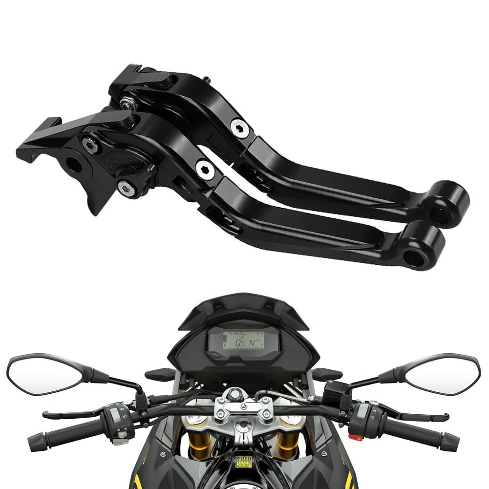 YOUMOTECH 2025 Nuevo para BMW G310GS G 310GS G310 GS 2017-2023 Accesorios de Motocicleta CNC Palancas de Freno de Embrague Ajustables Plegables Extensibles (Negro)