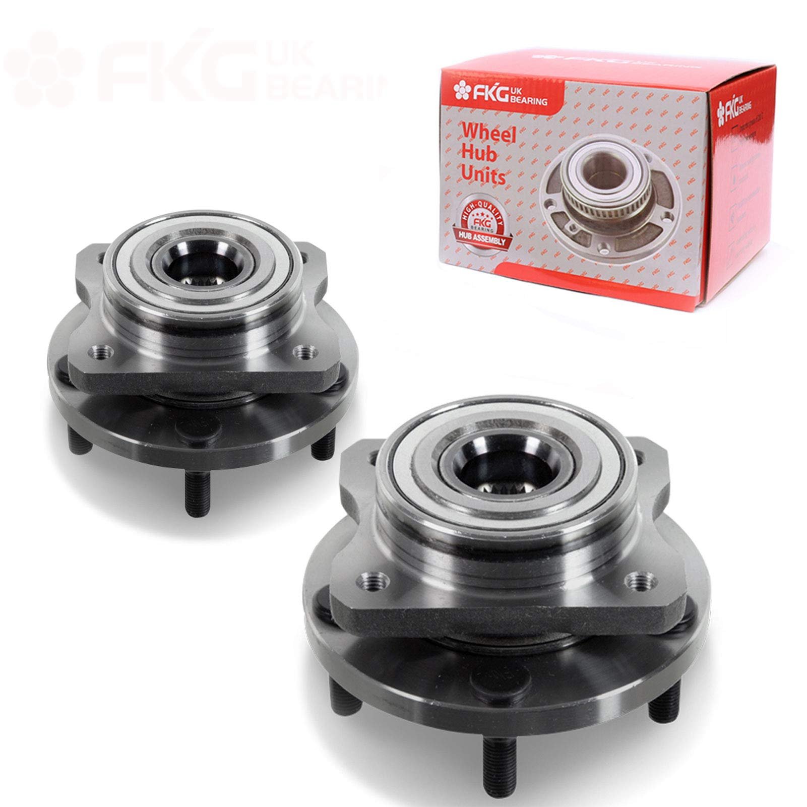 FKG 513123 (SÓLO para rines de 15", 16" O 17") Conjunto de Rodamiento de Rueda Delantera para 96-07 Chrysler Town & Country Dodge Caravan, 96-00 Plymouth Voyager, 00-03 Chrysler Voyager, Set de 2