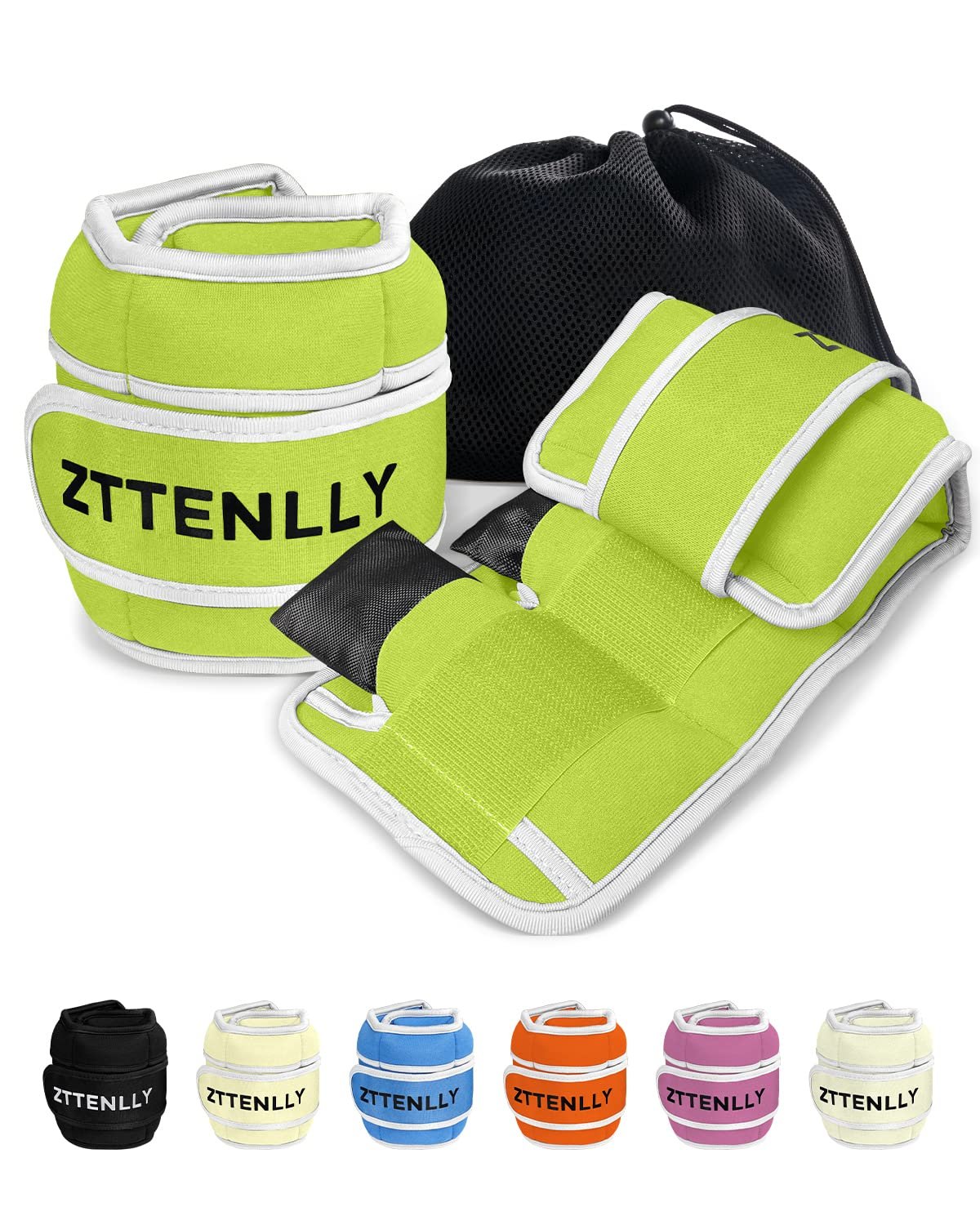 Pesas de Tobillo Ajustables para Mujeres, Hombres y Niños | 1 Par de 5 10 15 18 20 lbs Correas de Pesas para Tobillo para Yoga, Caminar, Correr, Aeróbicos, Gimnasio, Baile, Pilates, Cardio