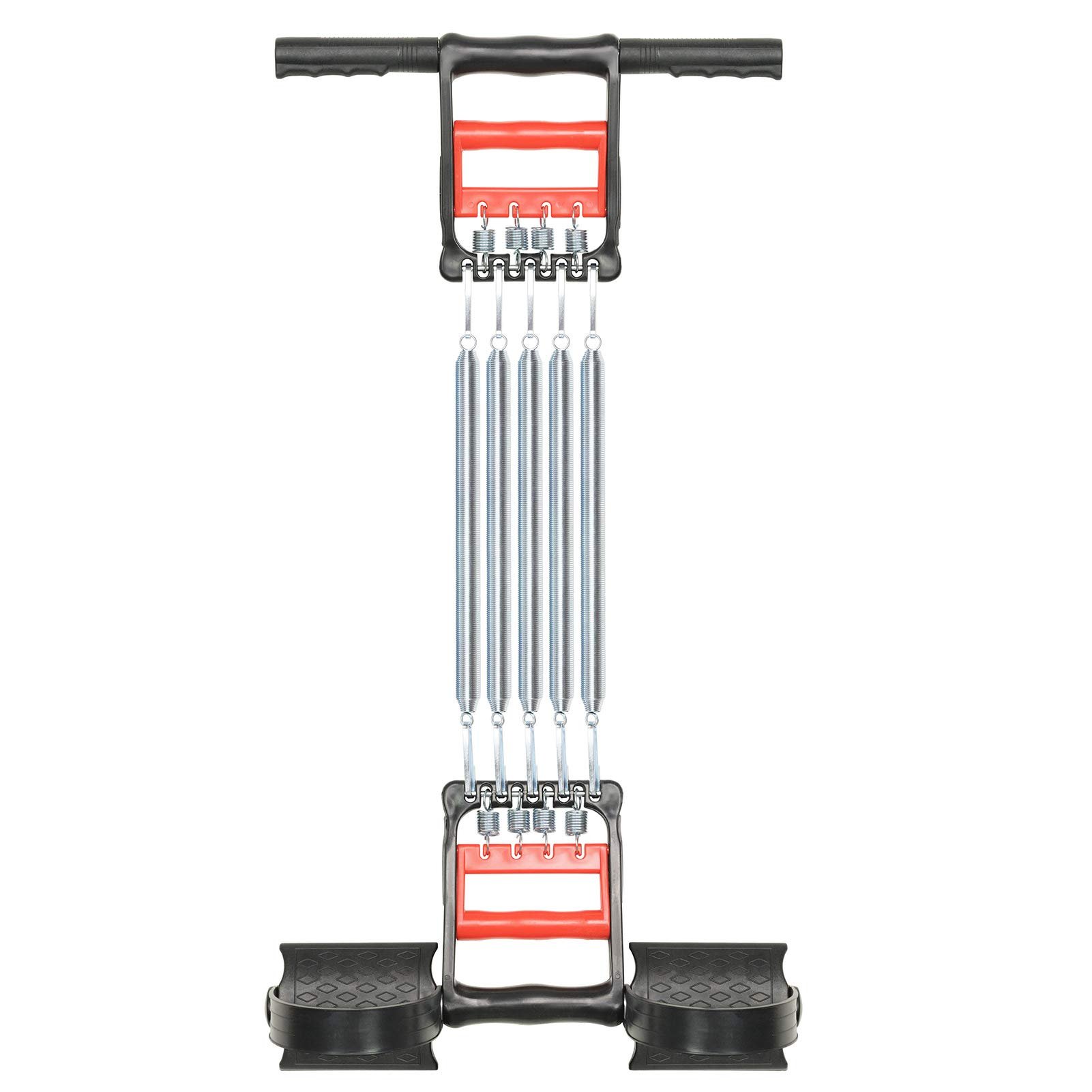 KAILIMENG 3 en 1 Ejercitador - Expansor de Pecho con Resorte, Fortalecedor de Manos, Banda de Cuerda de Pedal - Equipo de Fitness en Casa con 5 Resortes Metálicos para Estirar y Entrenar los Dedos, Abdomen, Cintura y Brazos