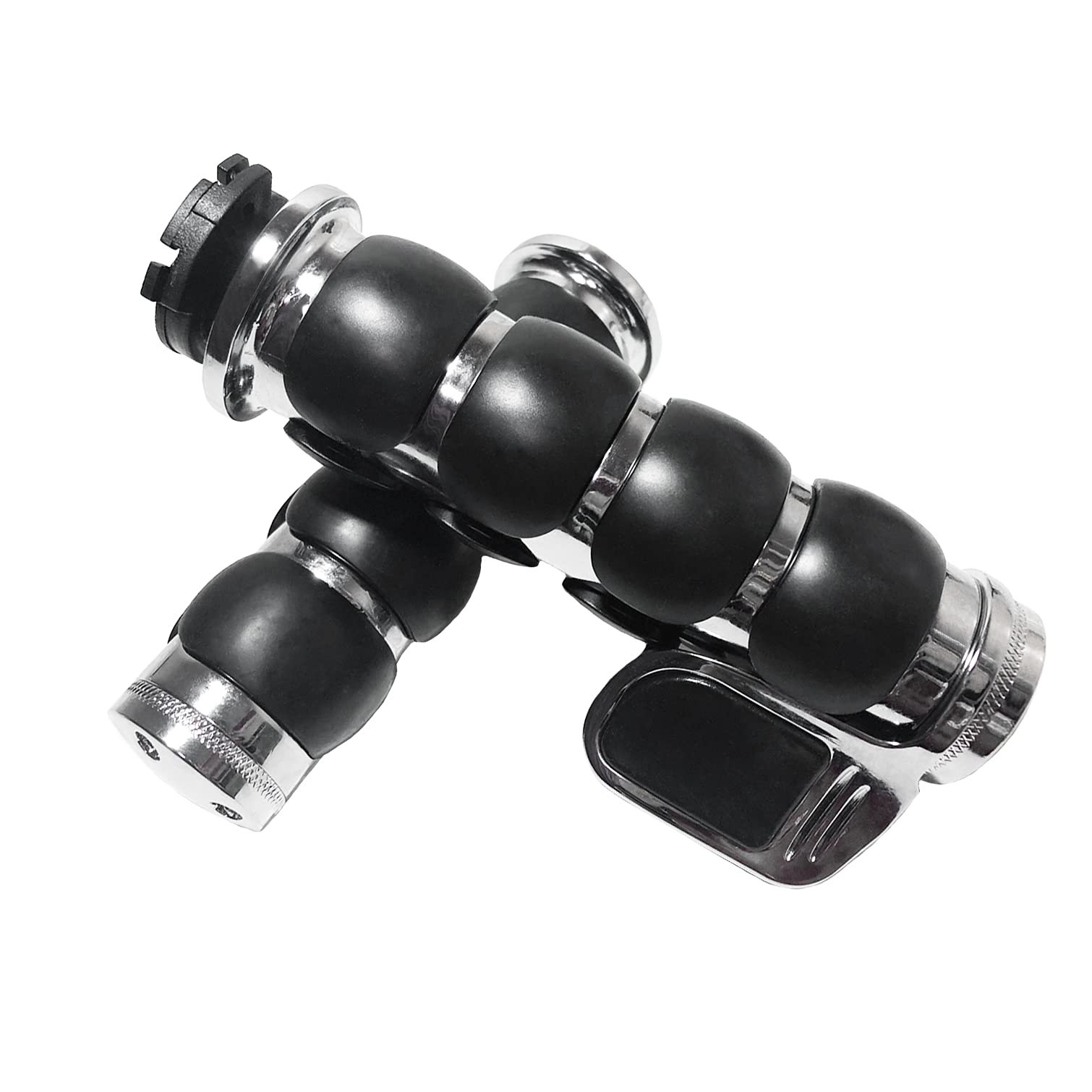MOTLTECH Puños de Manillar para Motocicleta 7/8" 22mm Antideslizantes con Asistente de Acelerador para Harley Yamaha Kawasiki Suzuki Cruceros Motocicletas Chopper