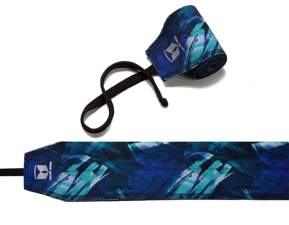 Tough Mode Apparel Strength Wrist Wraps Weightlifting Training Support Workout Lifting Bodybuilding WOD Gym (Verde Abstracto)