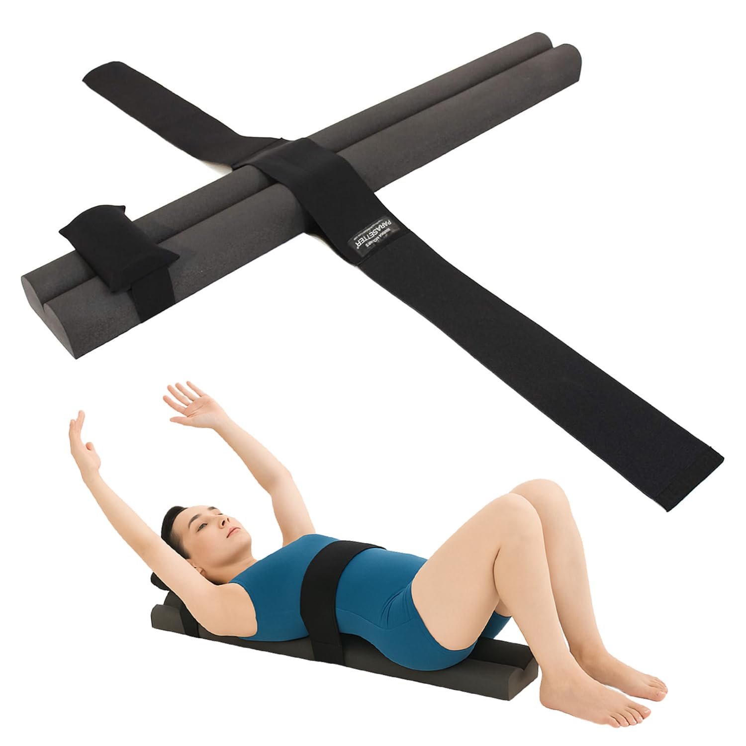Sistema de Rodillos de Espuma Parasetter para Pilates, Yoga, Estiramientos de Espalda, Ejercicios de Núcleo - Perfecto para Reducir Niveles de Cortisol, Relajación, Alivio del Estrés y Descompresión de la Fascia